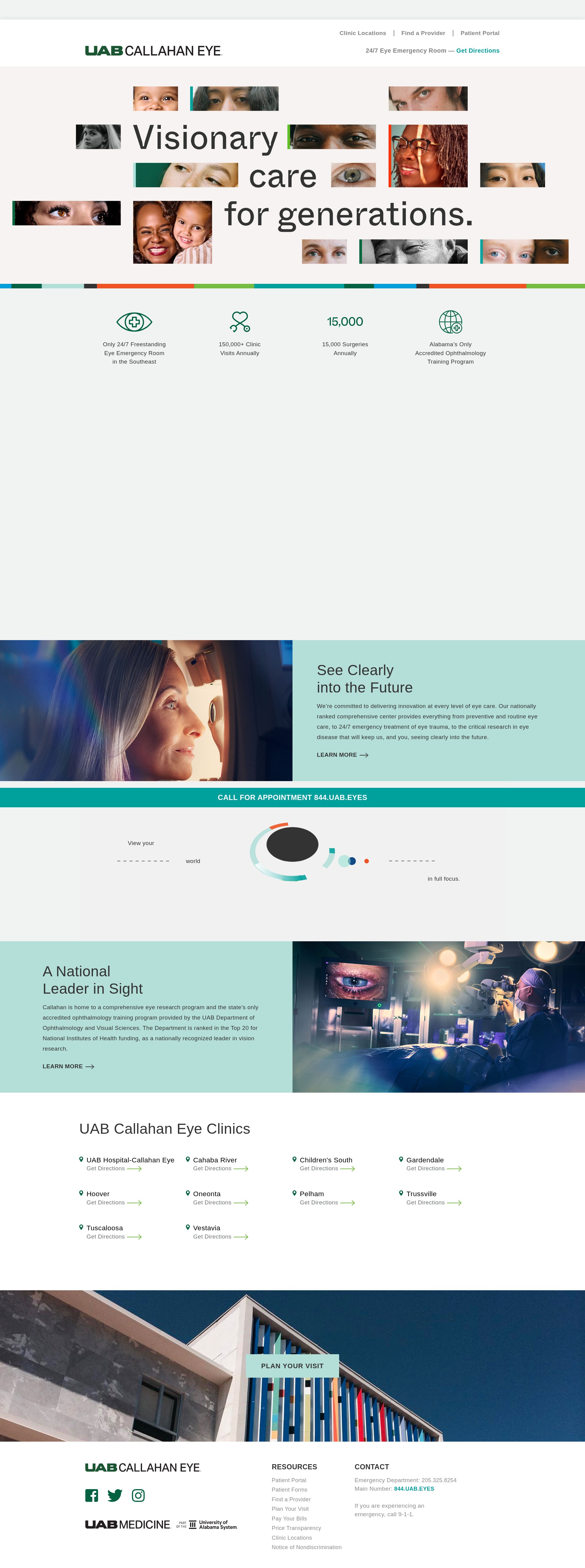 Screenshot of uabcallahaneye.org