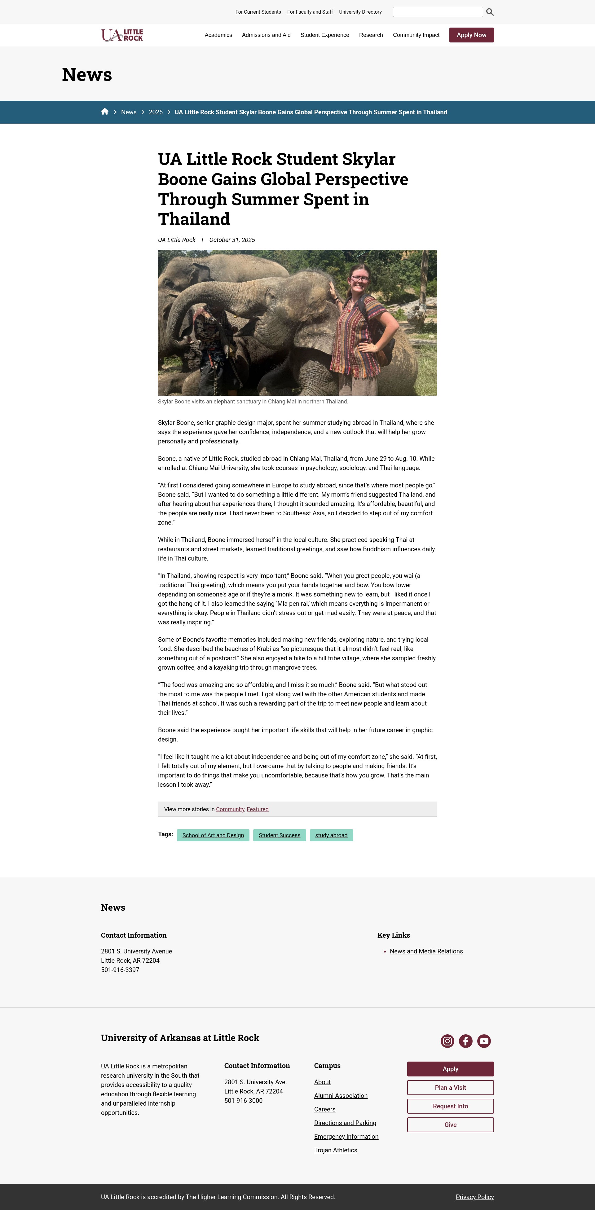Screenshot of ualr.edu