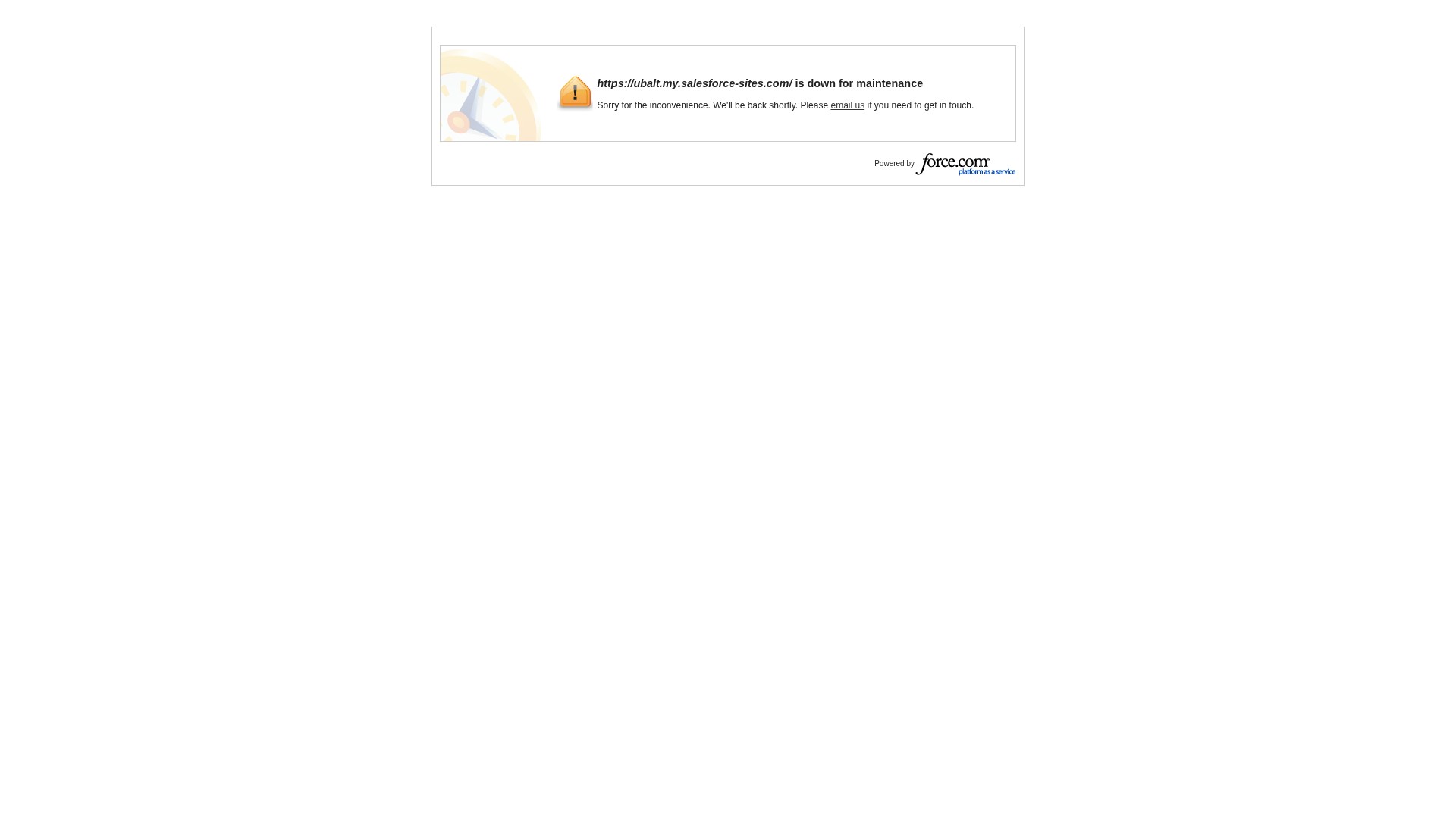 Screenshot of ubalt.my.salesforce-sites.com