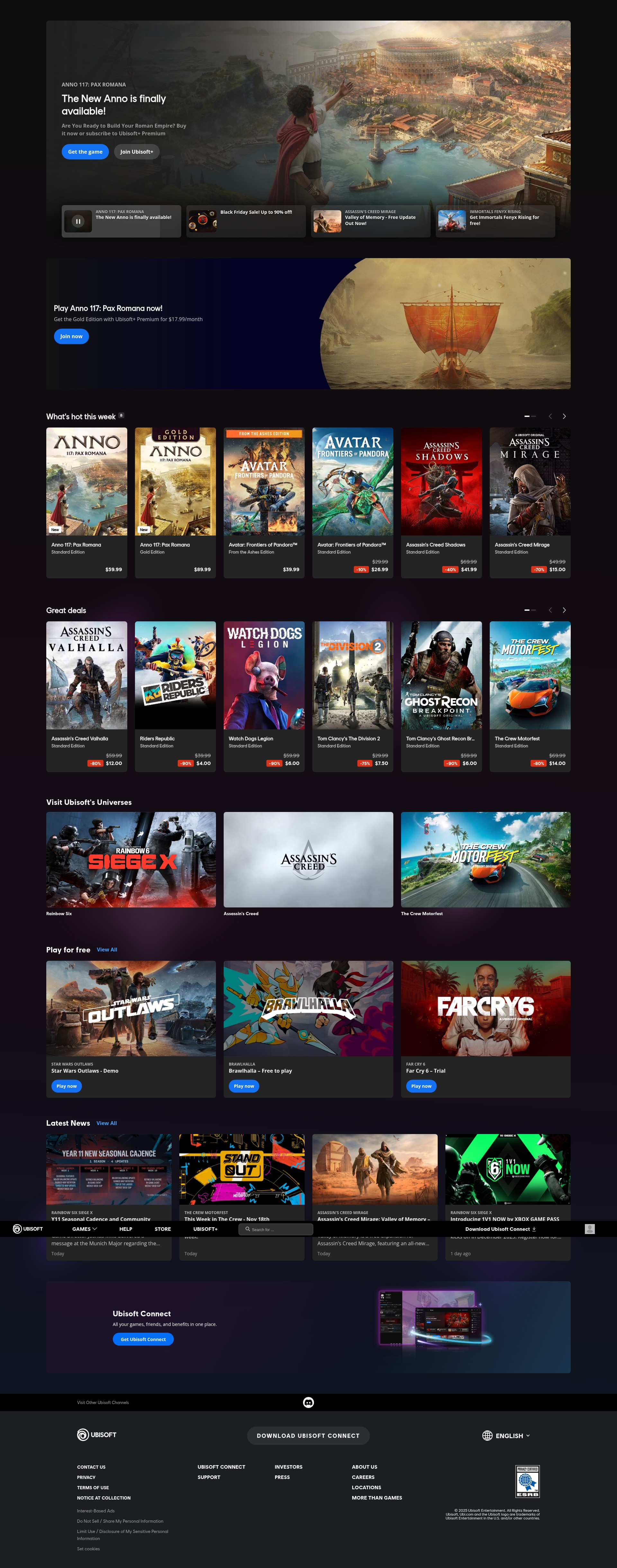 Screenshot of ubisoft.com