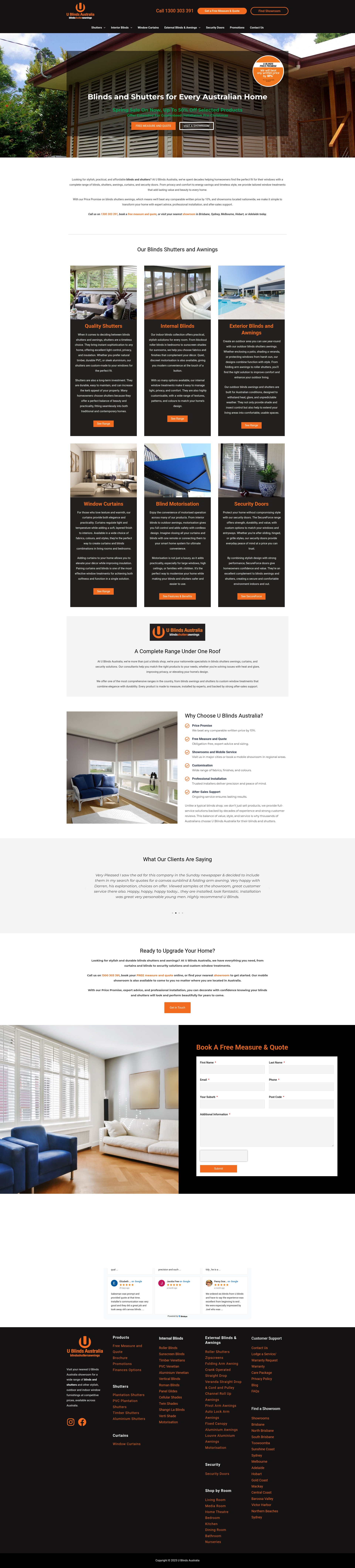Screenshot of ublinds.com.au