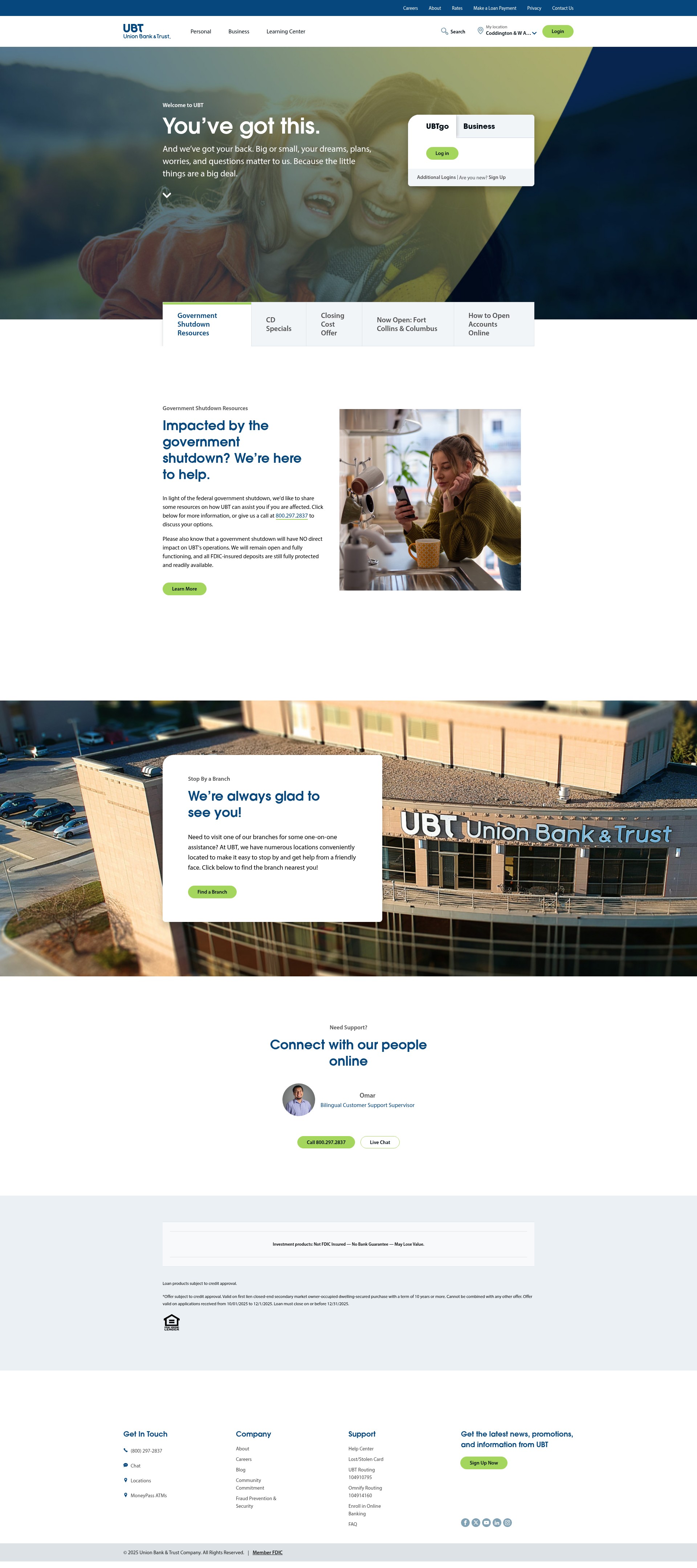 Screenshot of ubt.com