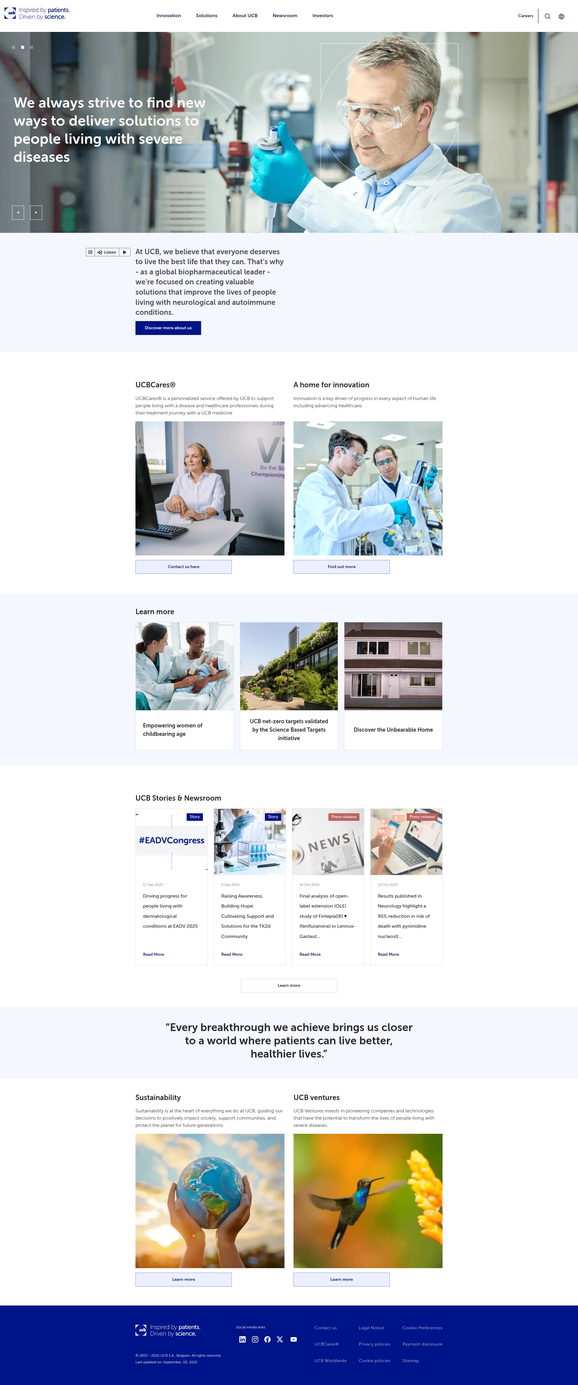 Screenshot of ucb.com
