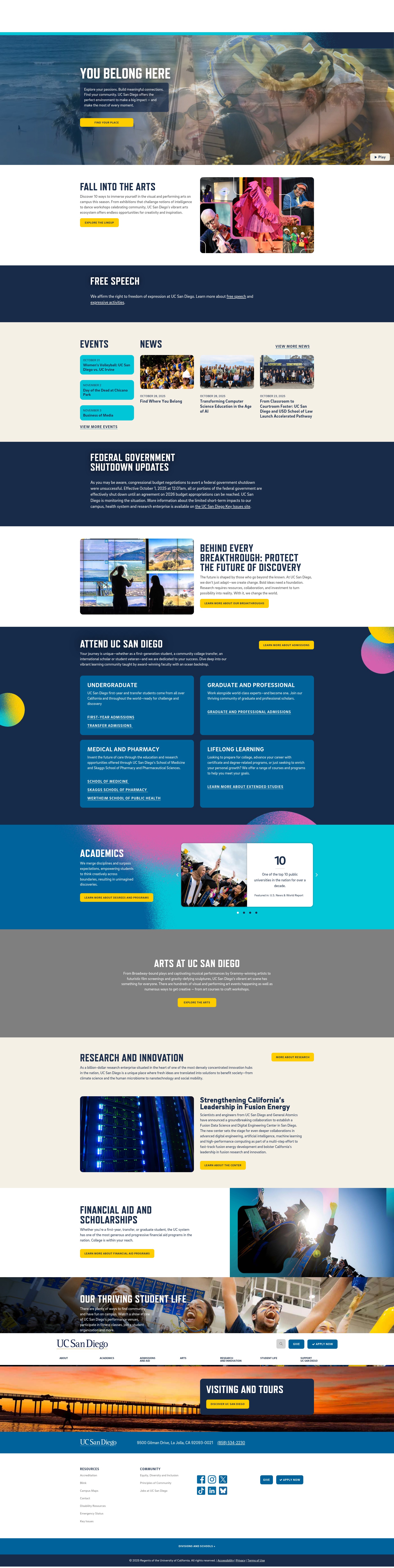 Screenshot of ucsd.edu