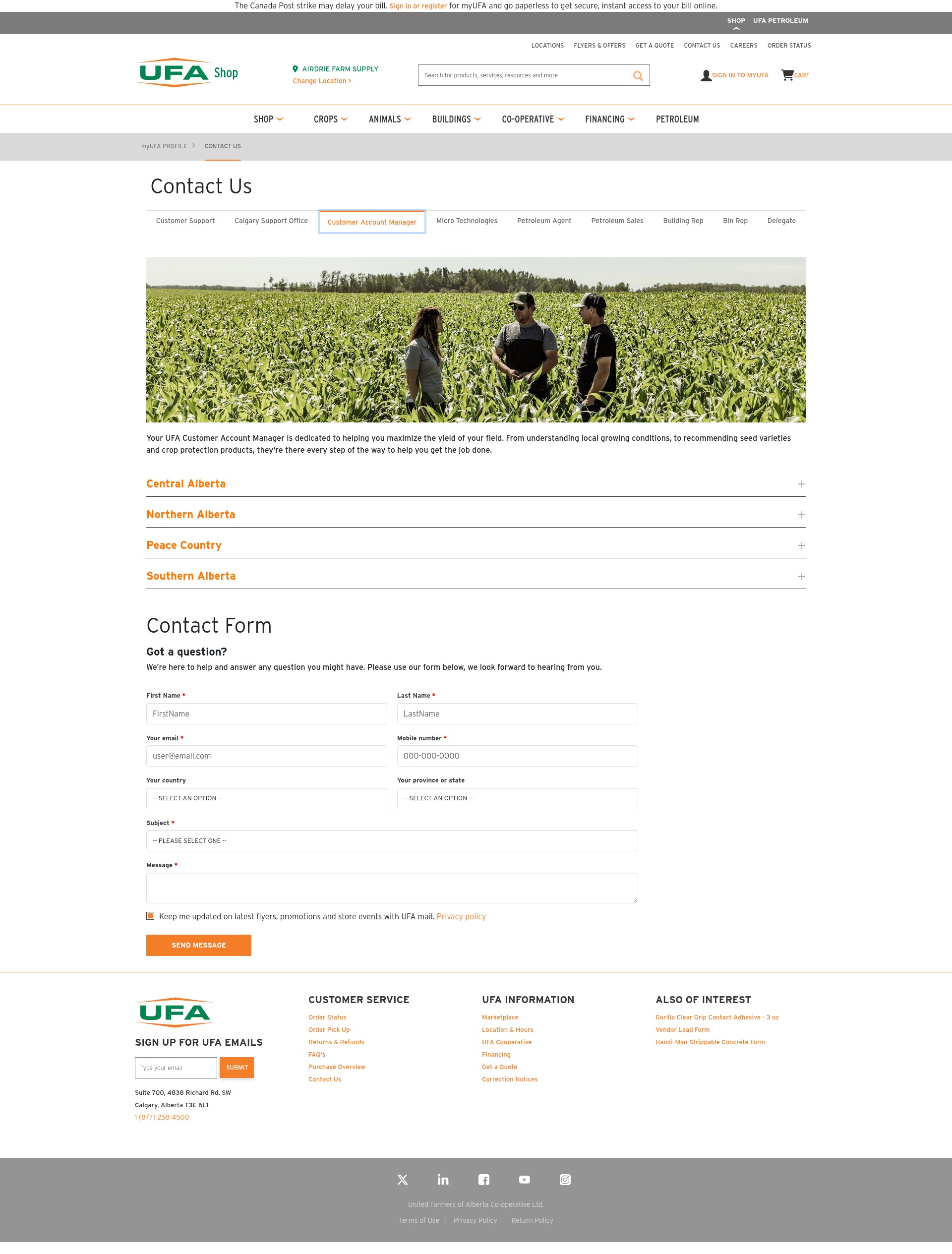 Screenshot of ufa.com