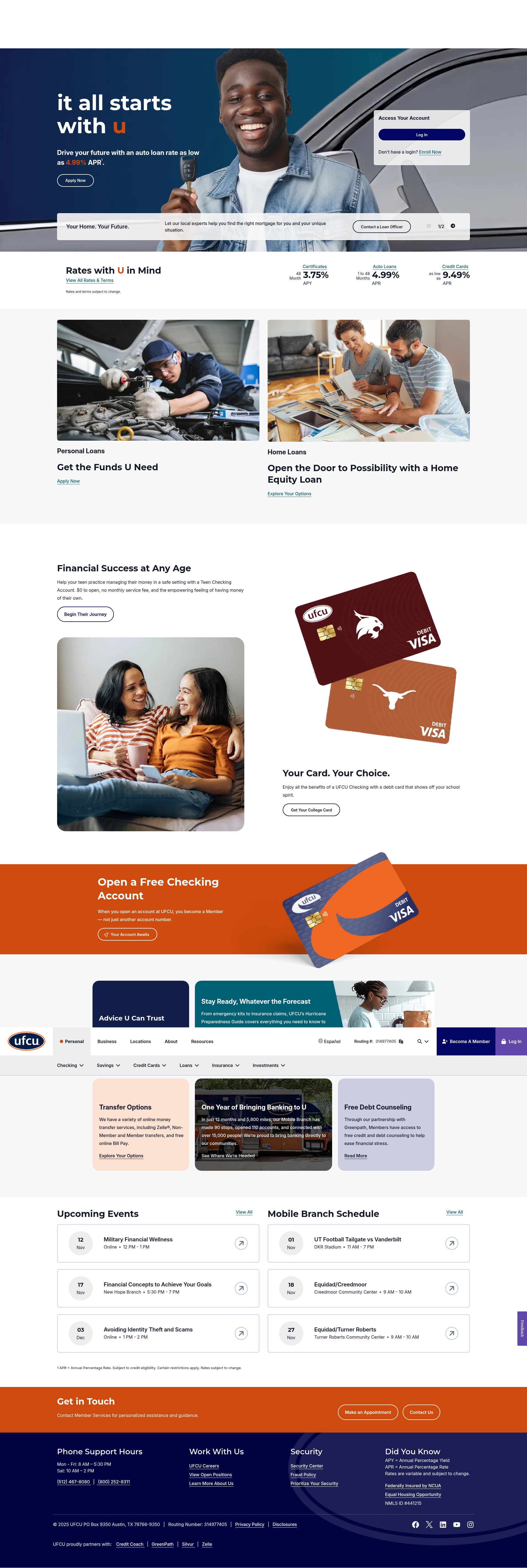 Screenshot of ufcu.org