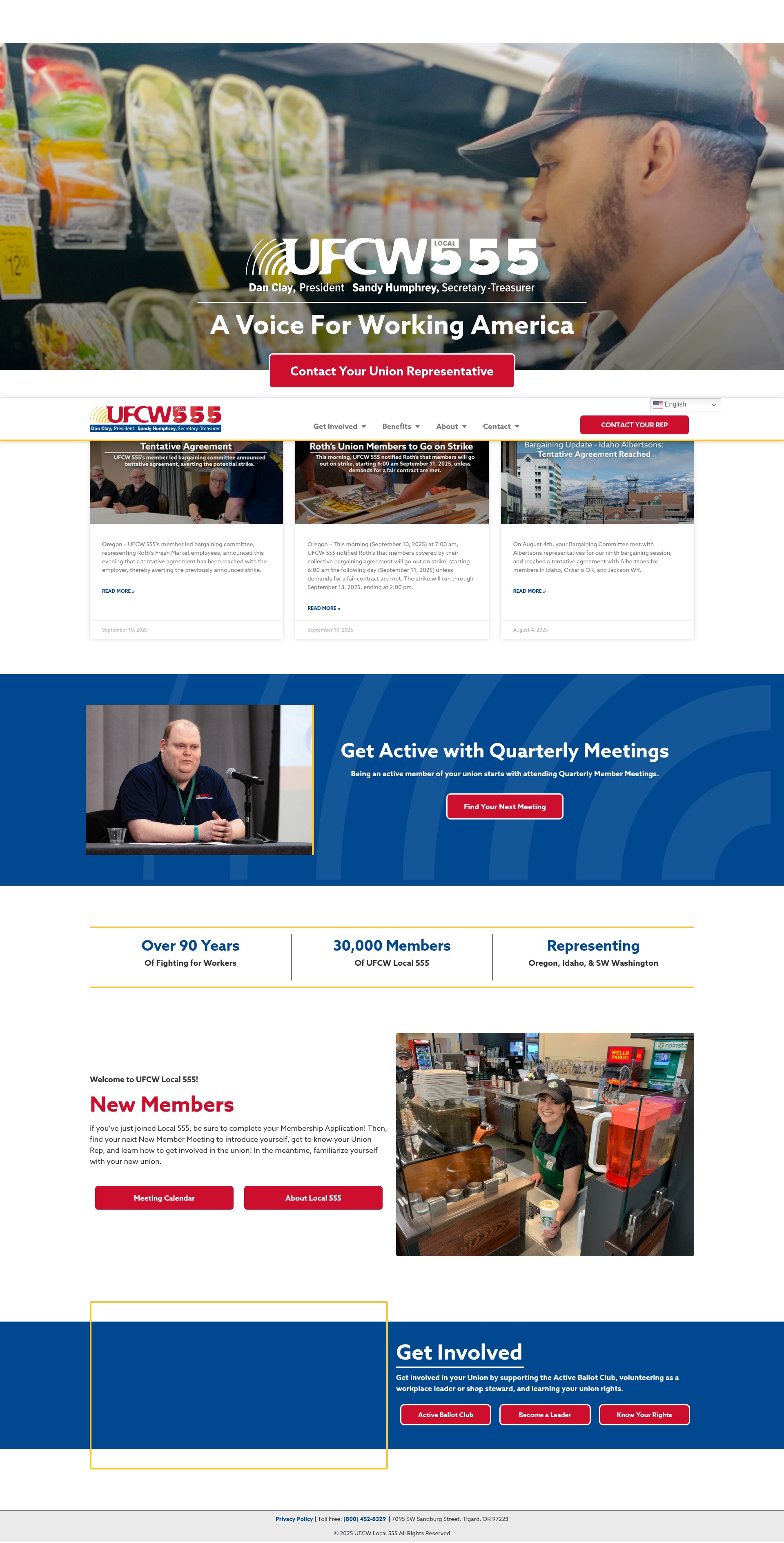 Screenshot of ufcw555.org