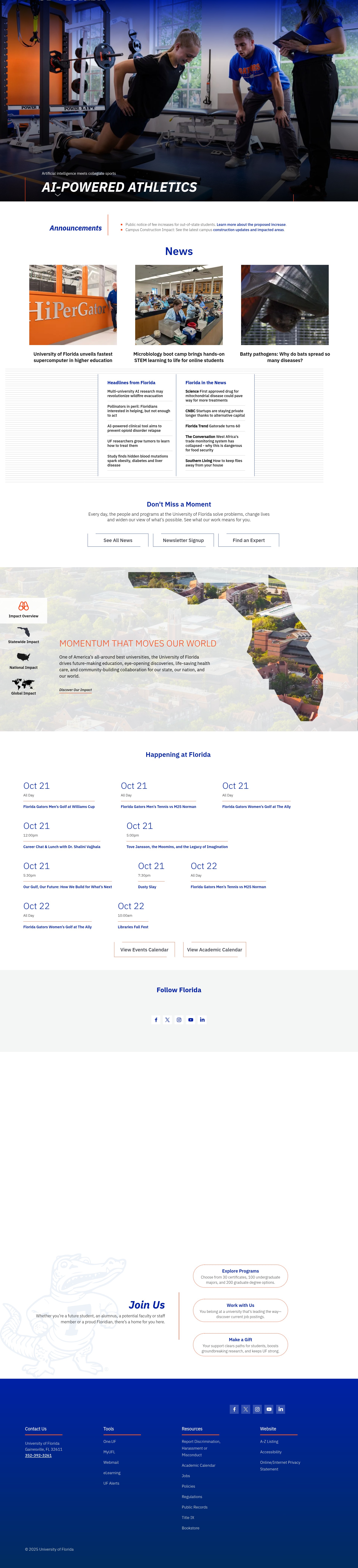 Screenshot of ufl.edu