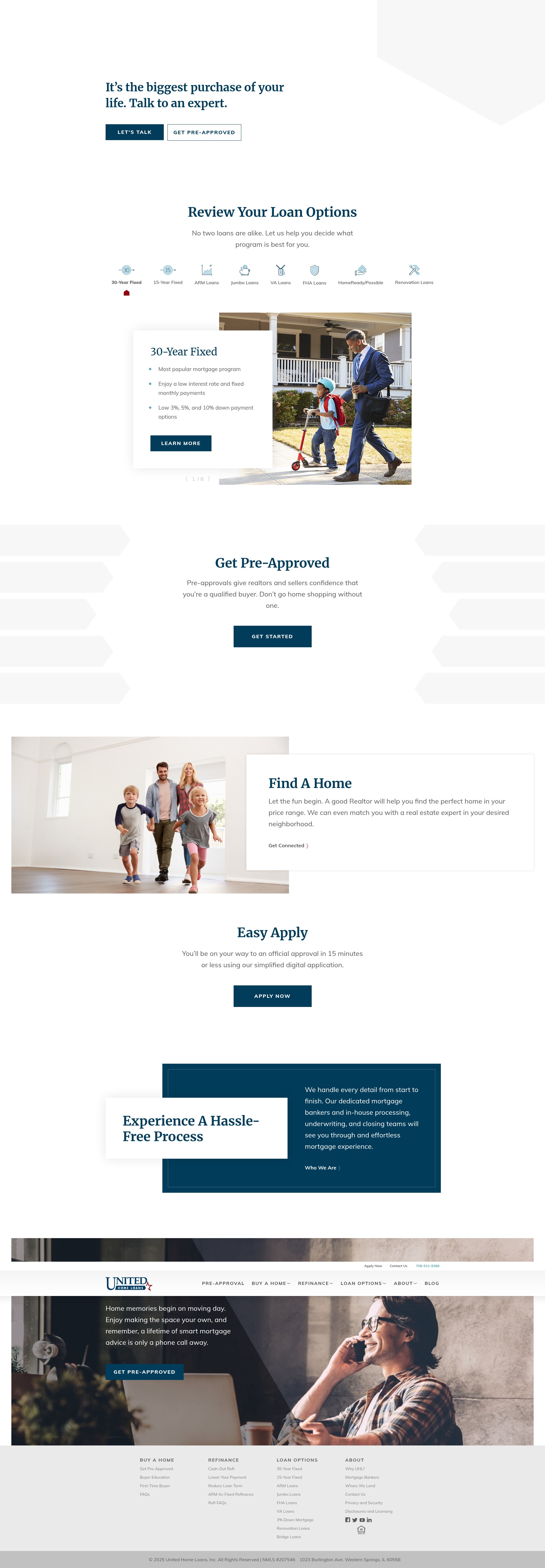 Screenshot of uhloans.com