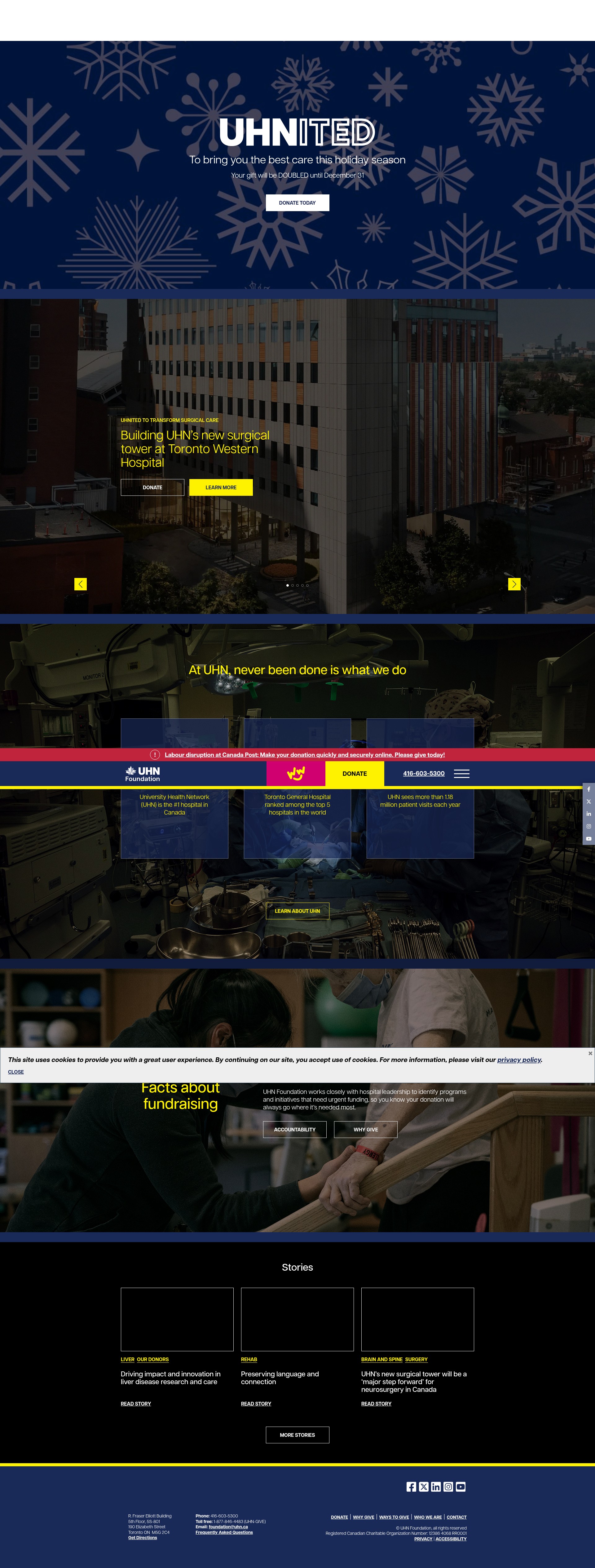 Screenshot of uhnfoundation.ca