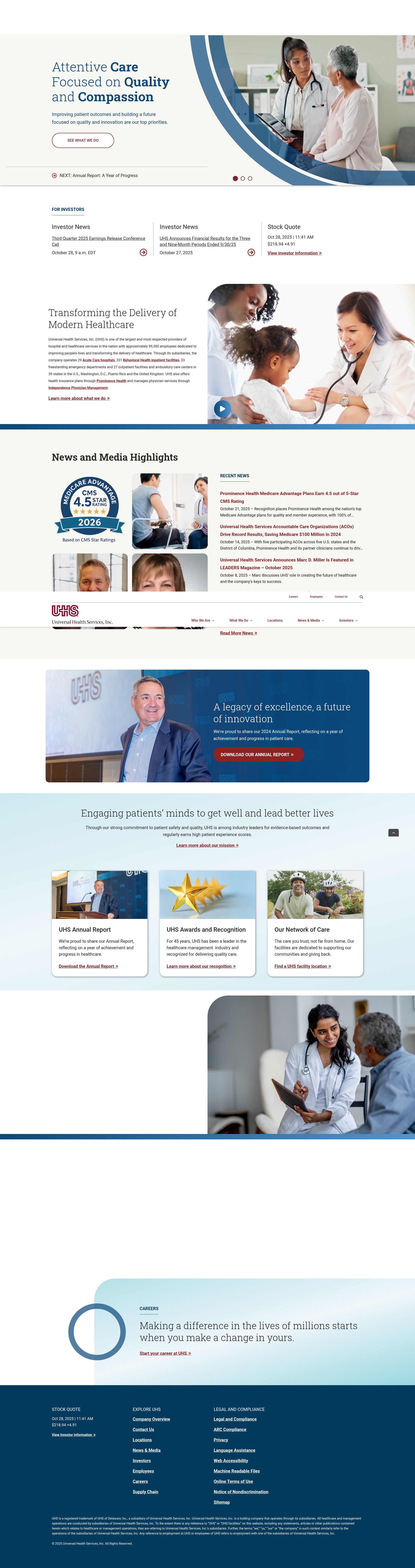 Screenshot of uhsinc.com