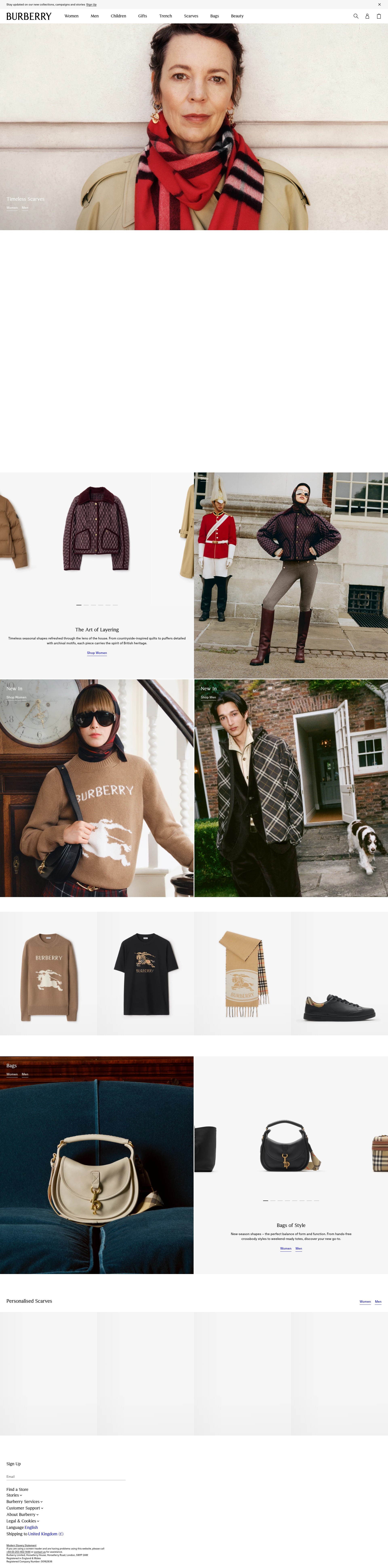 Screenshot of uk.burberry.com