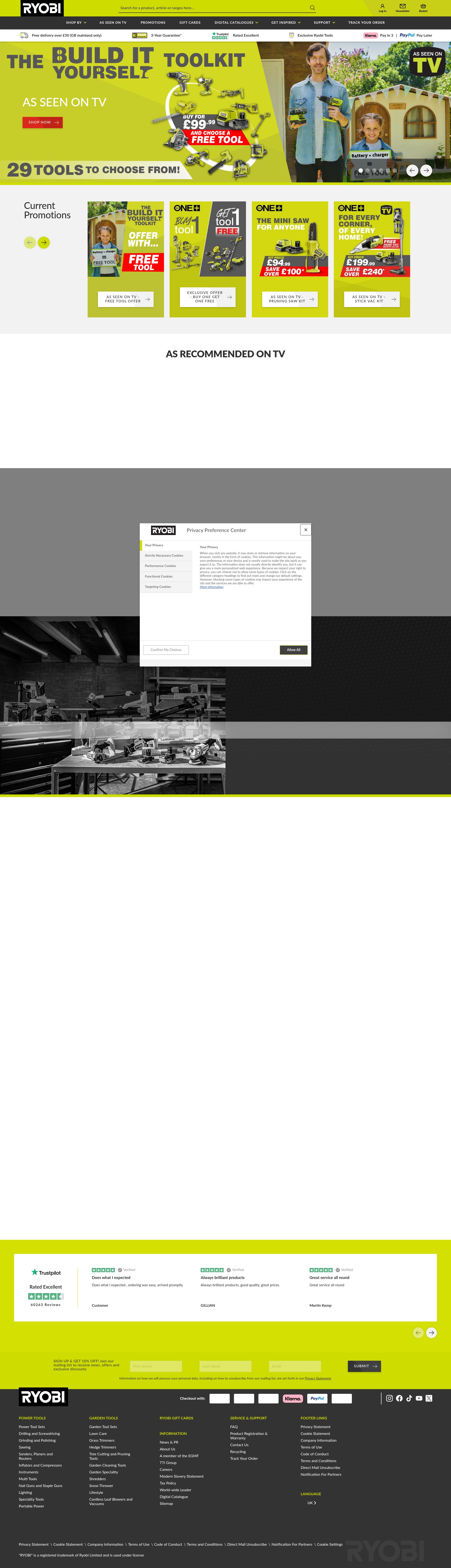 Screenshot of uk.ryobitools.eu
