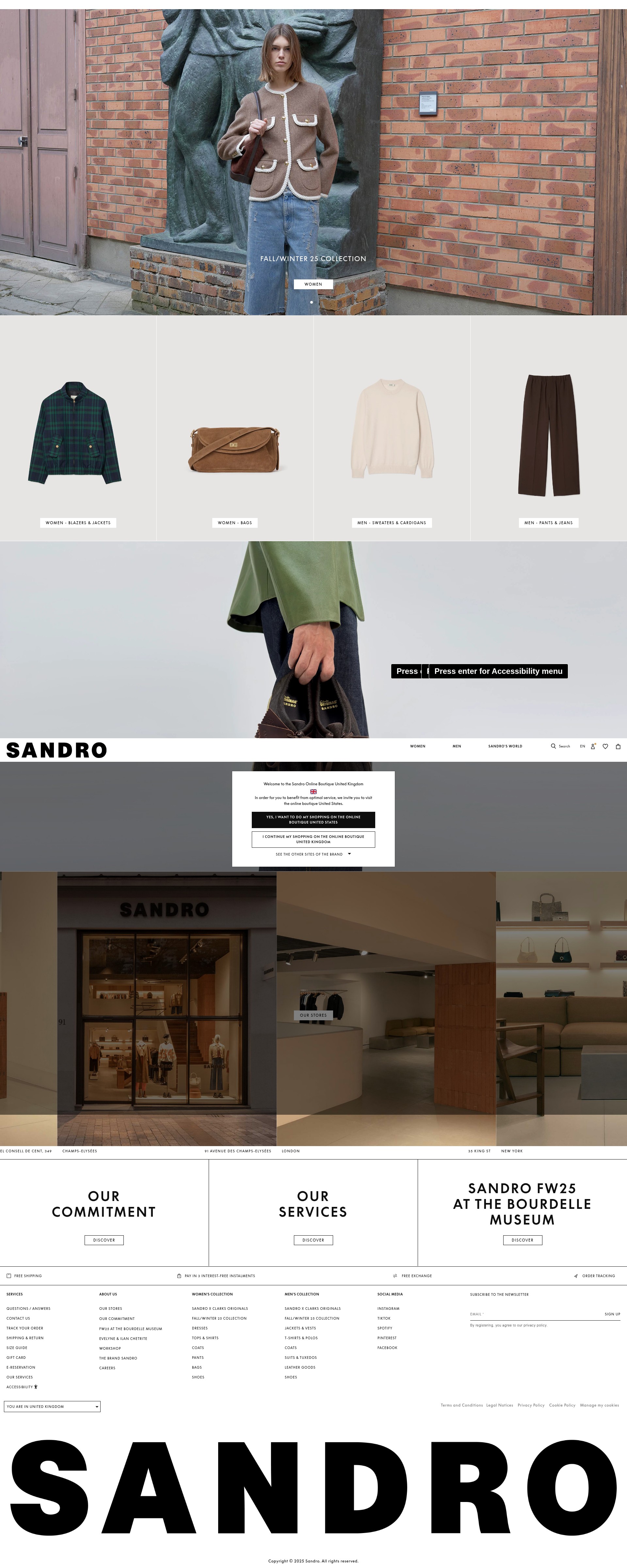 Screenshot of uk.sandro-paris.com