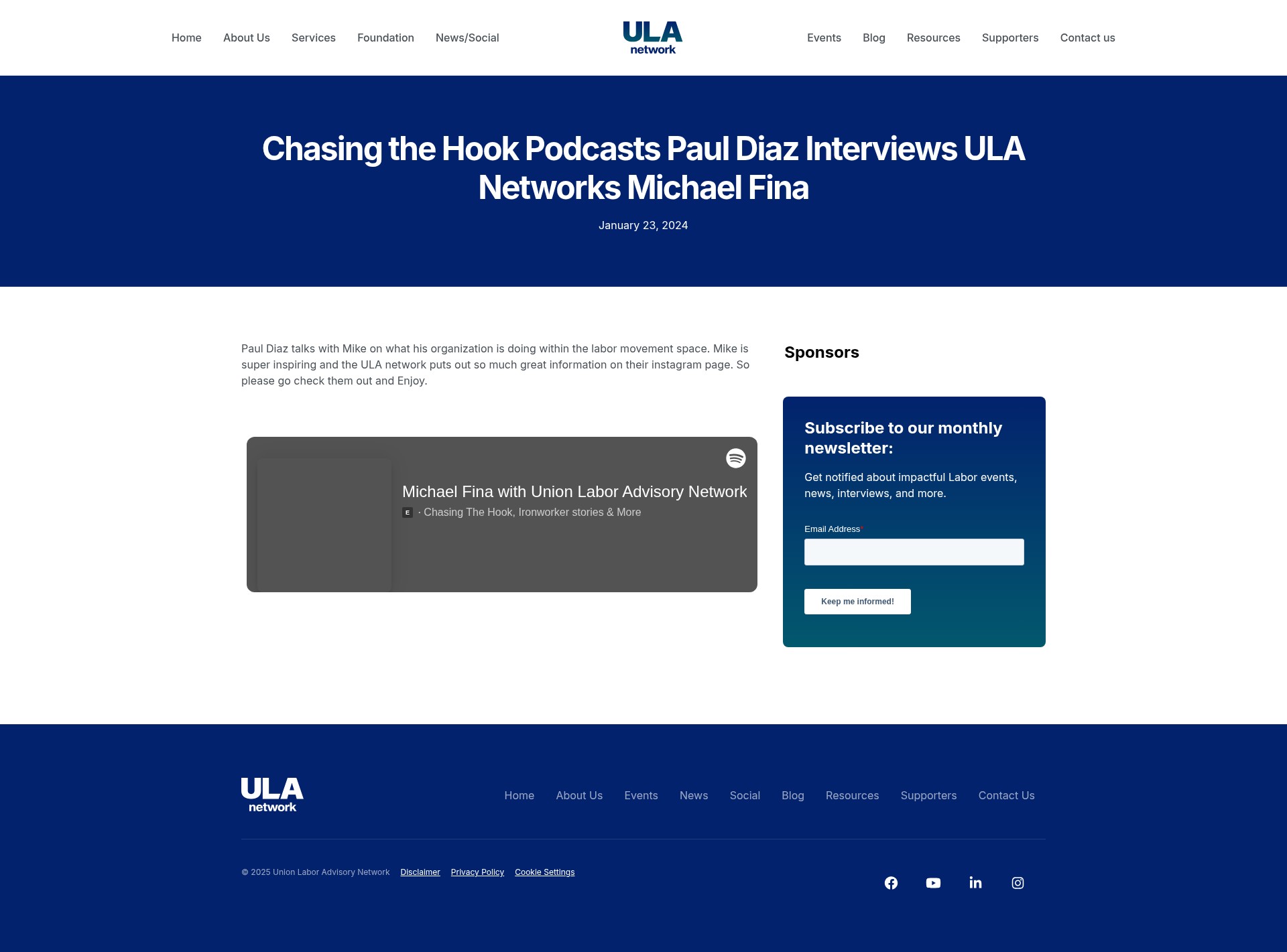 Screenshot of ulanetwork.com