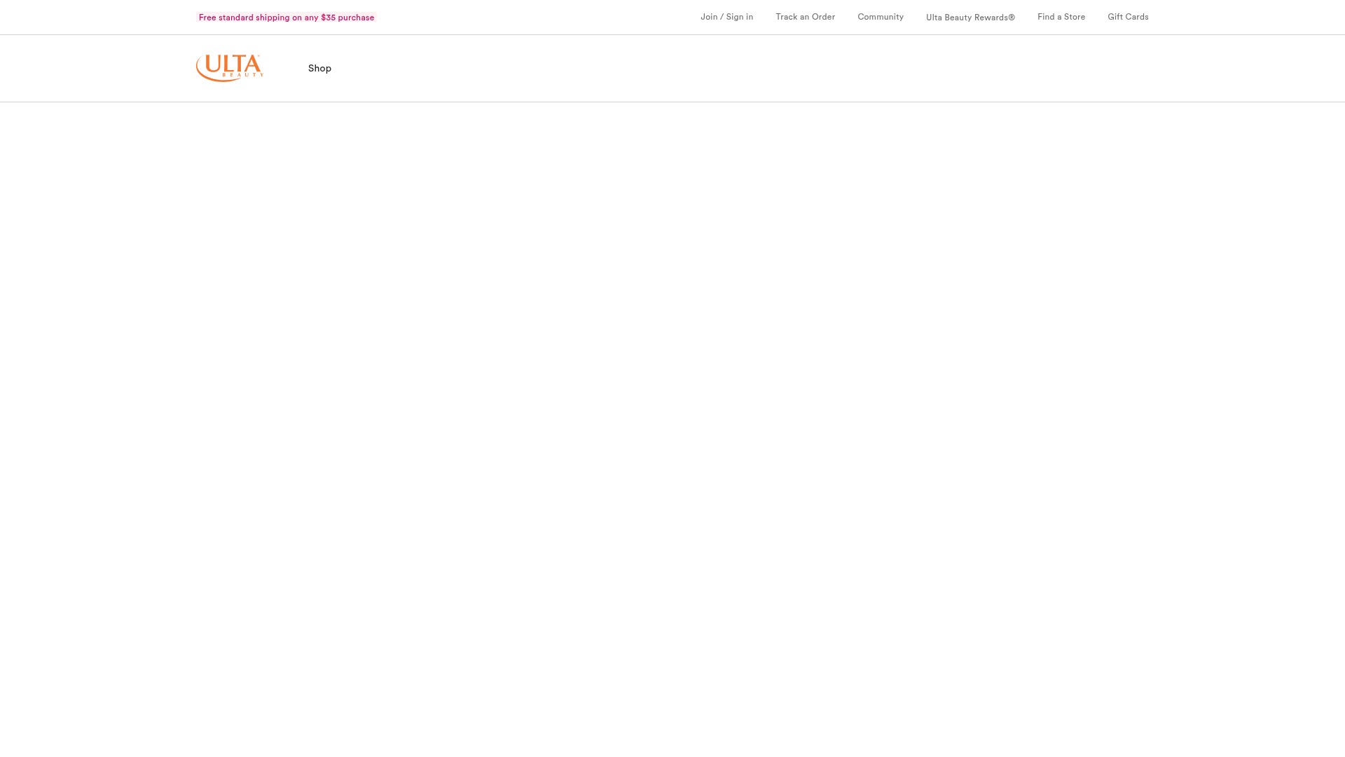 Screenshot of ulta.com