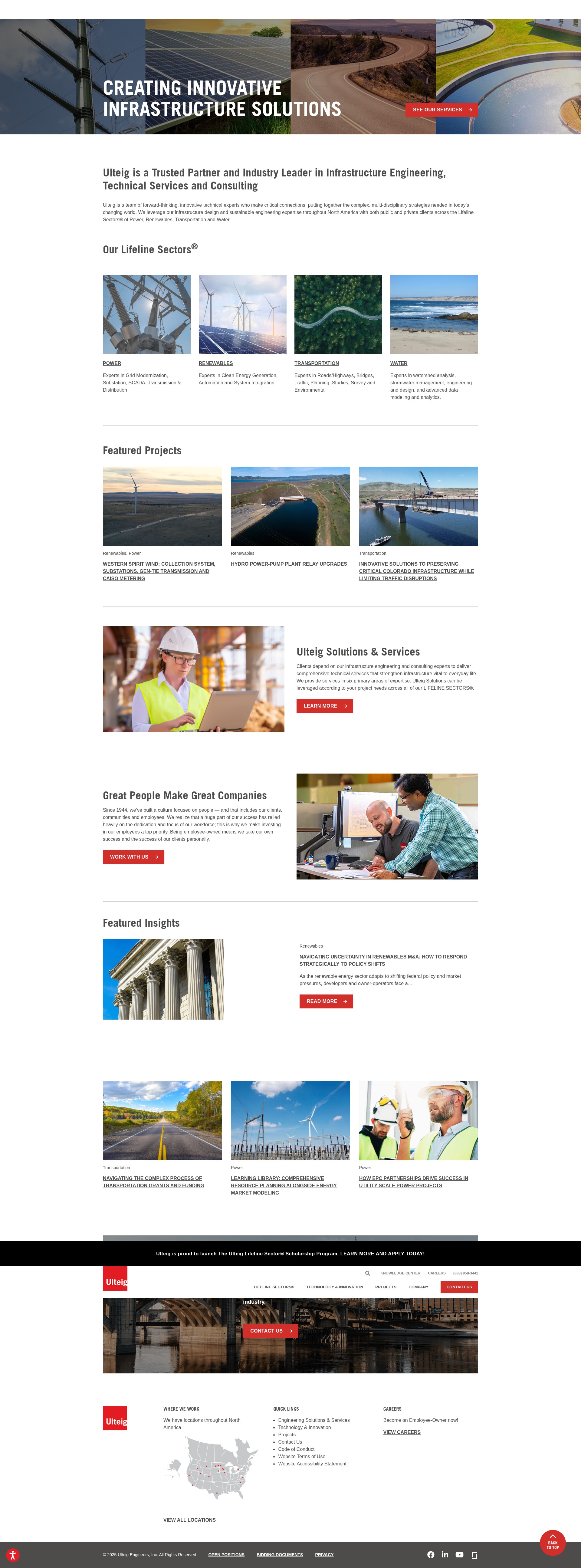 Screenshot of ulteig.com