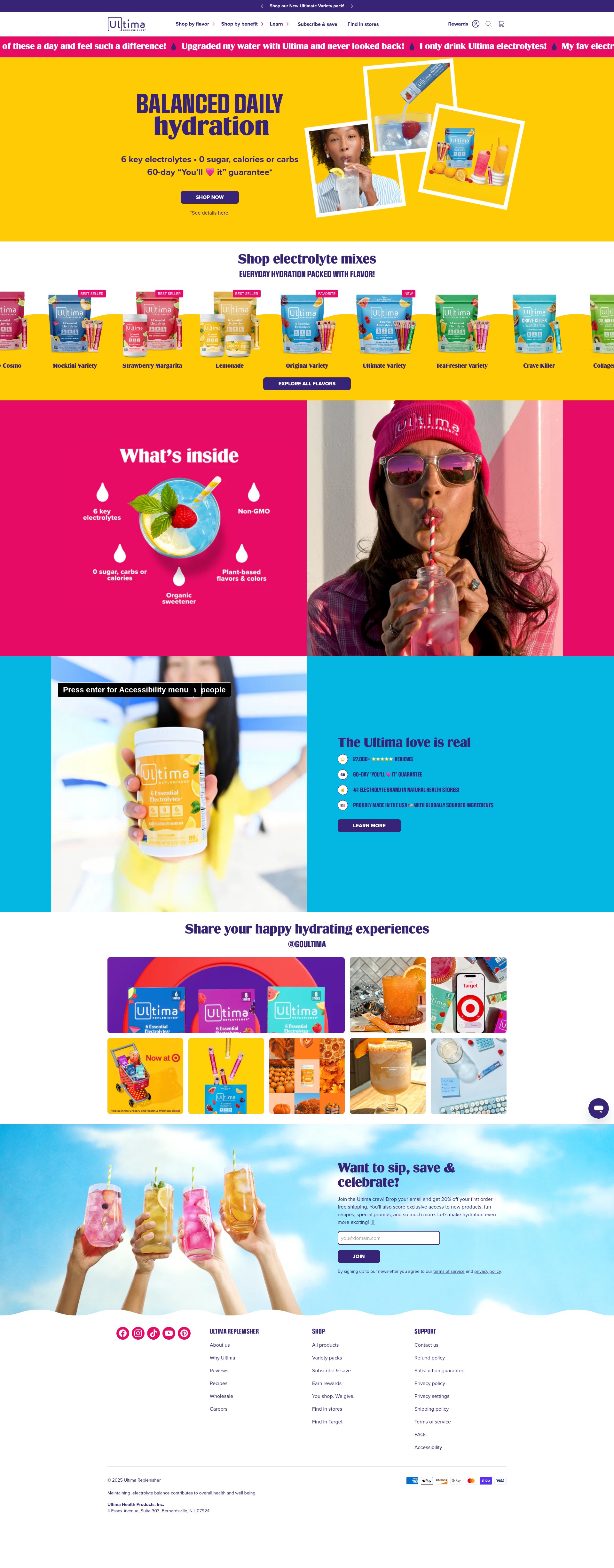 Screenshot of ultimahealth.com
