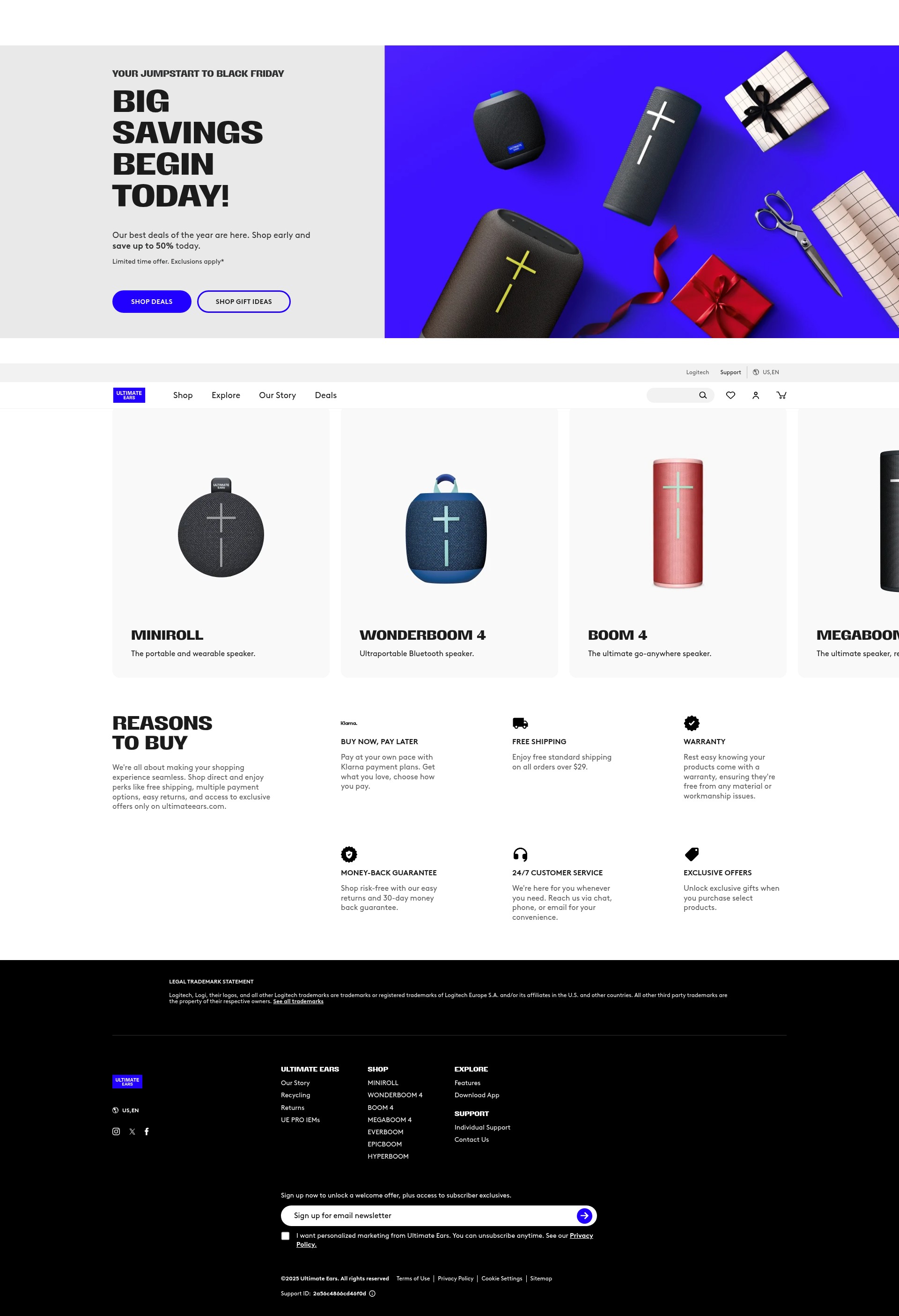 Screenshot of ultimateears.com