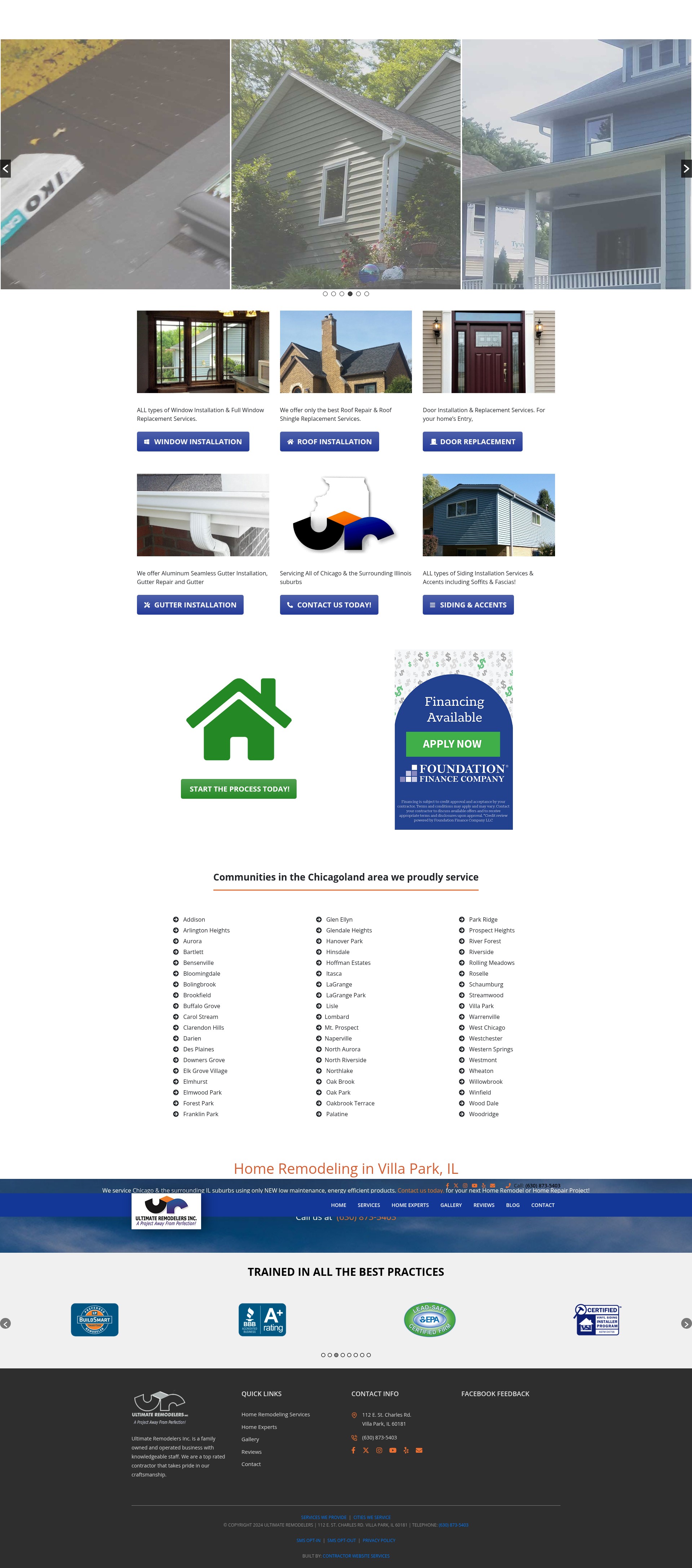 Screenshot of ultimateremodelers.com
