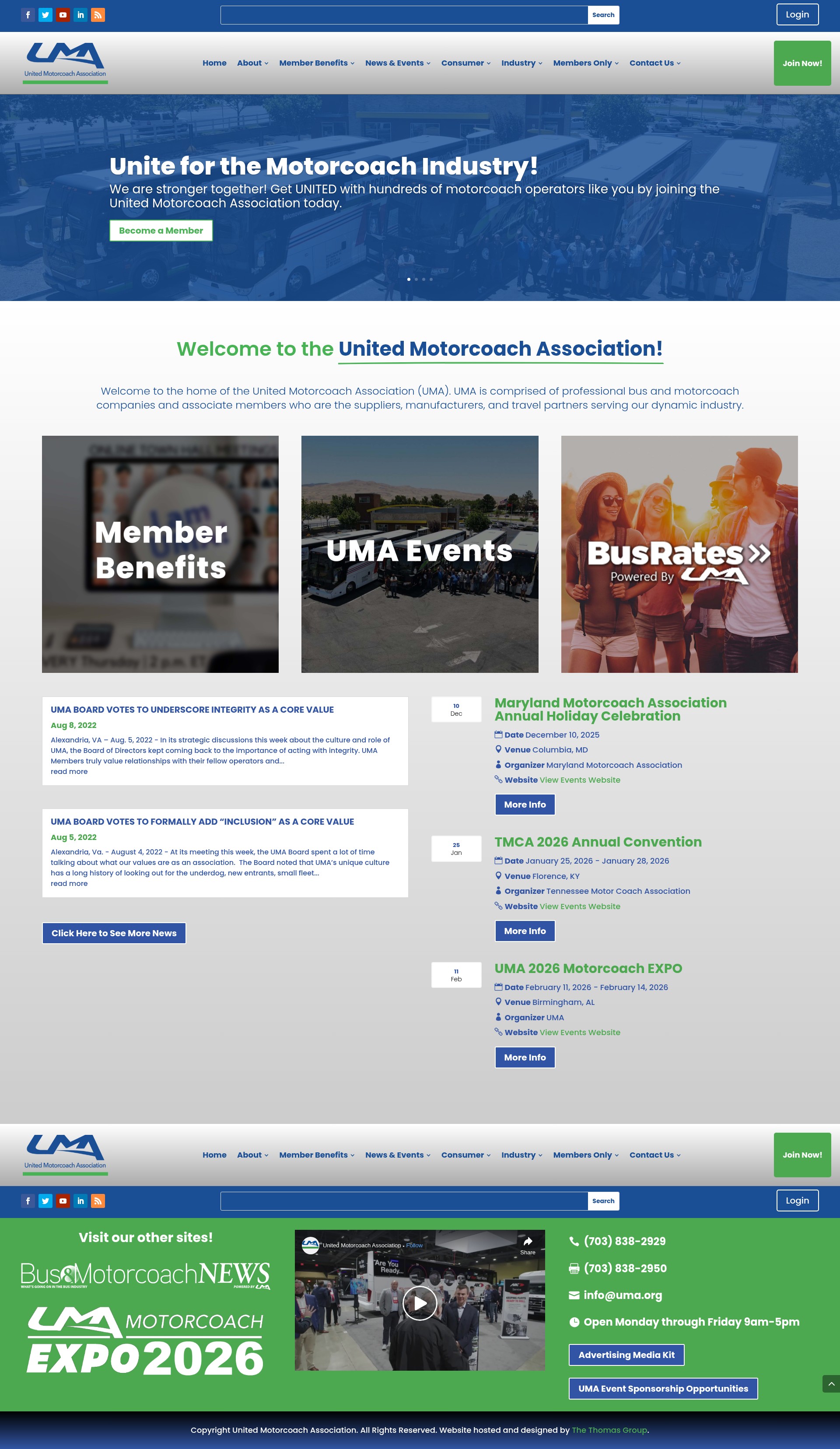 Screenshot of uma.org
