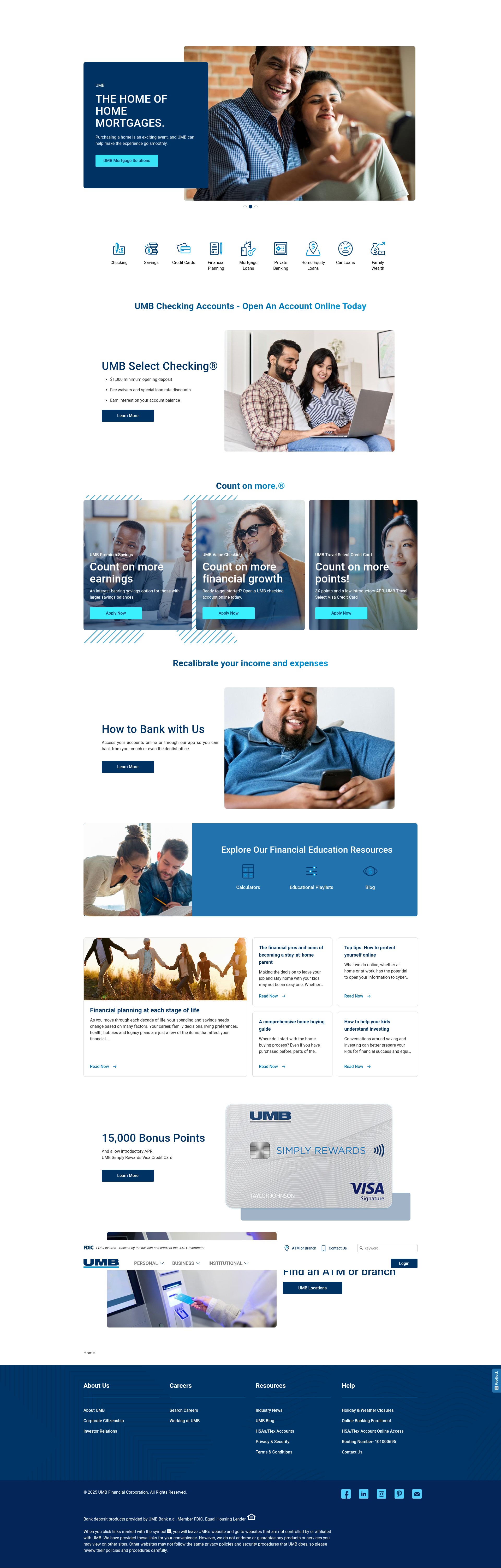 Screenshot of umb.com