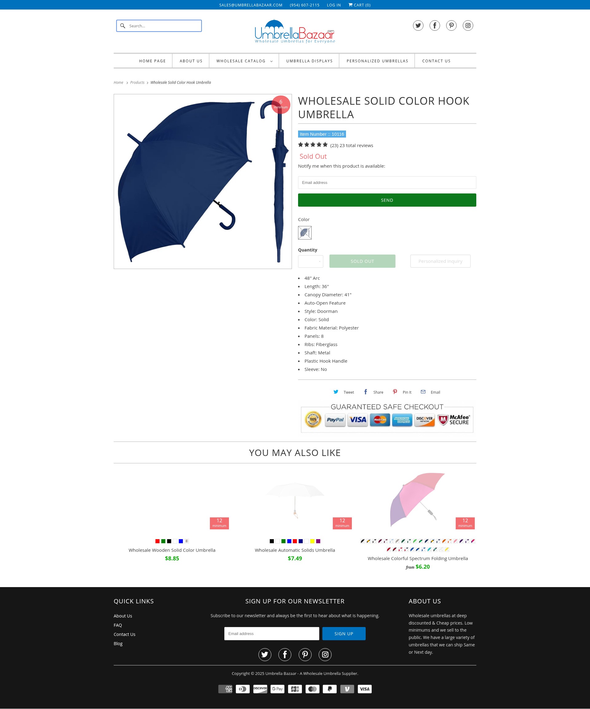 Screenshot of umbrellabazaar.com