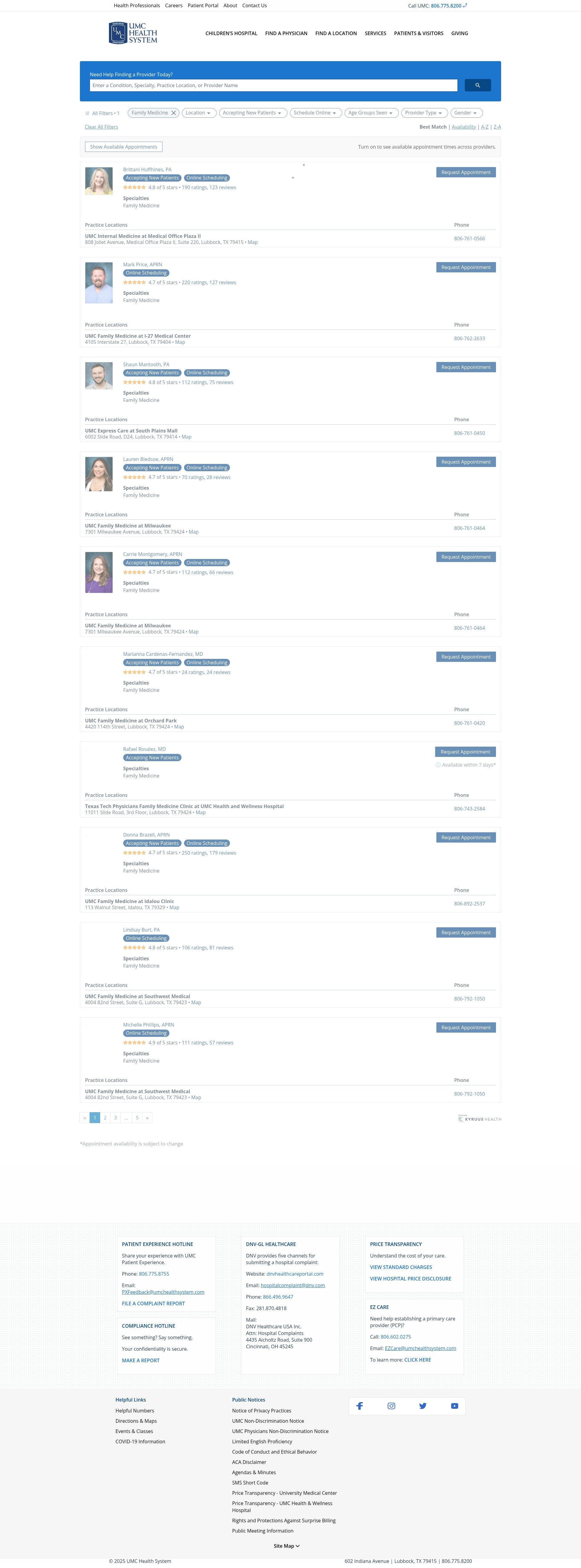 Screenshot of umchealthsystem.com