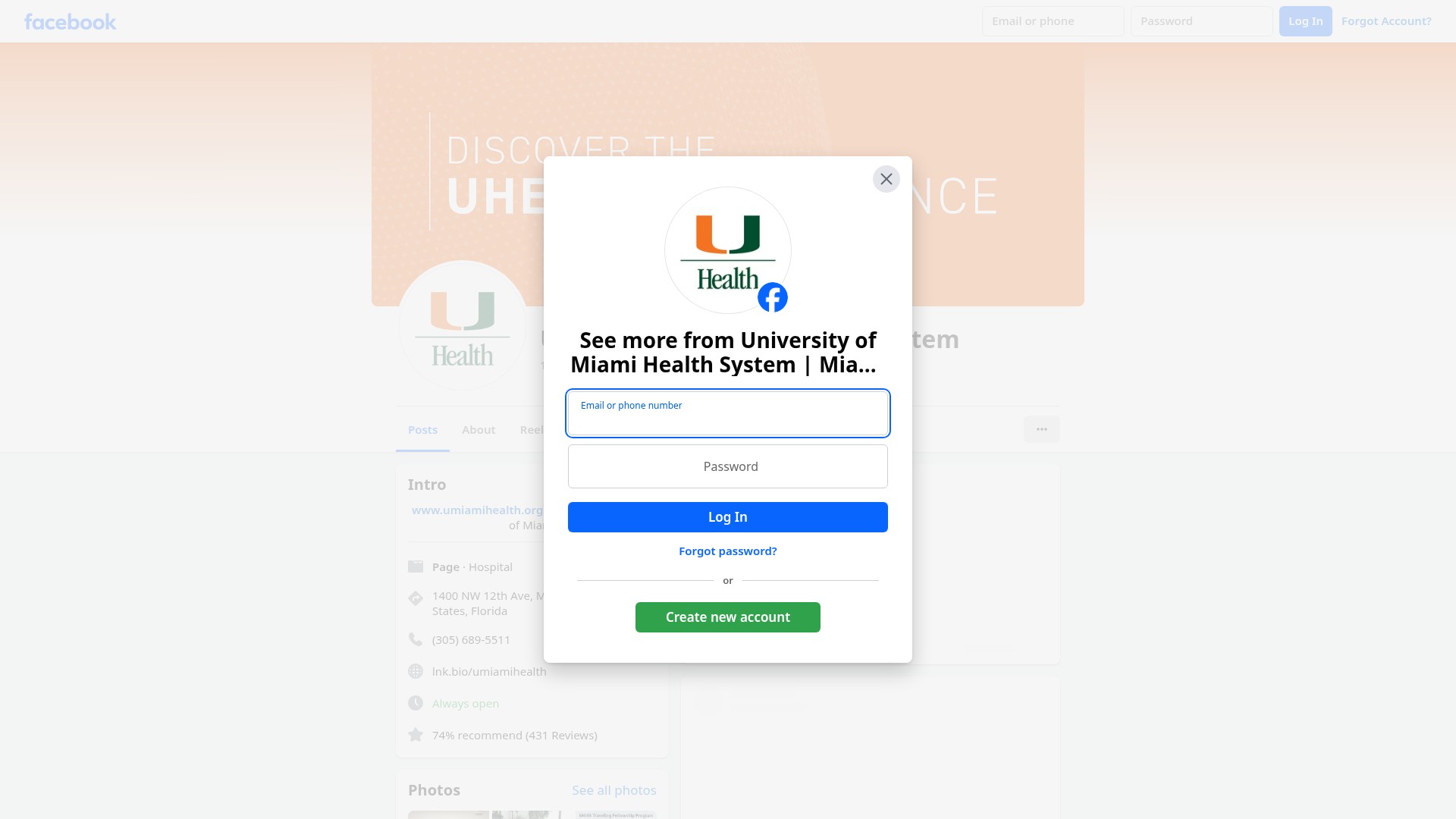 Screenshot of umiamihealth.org