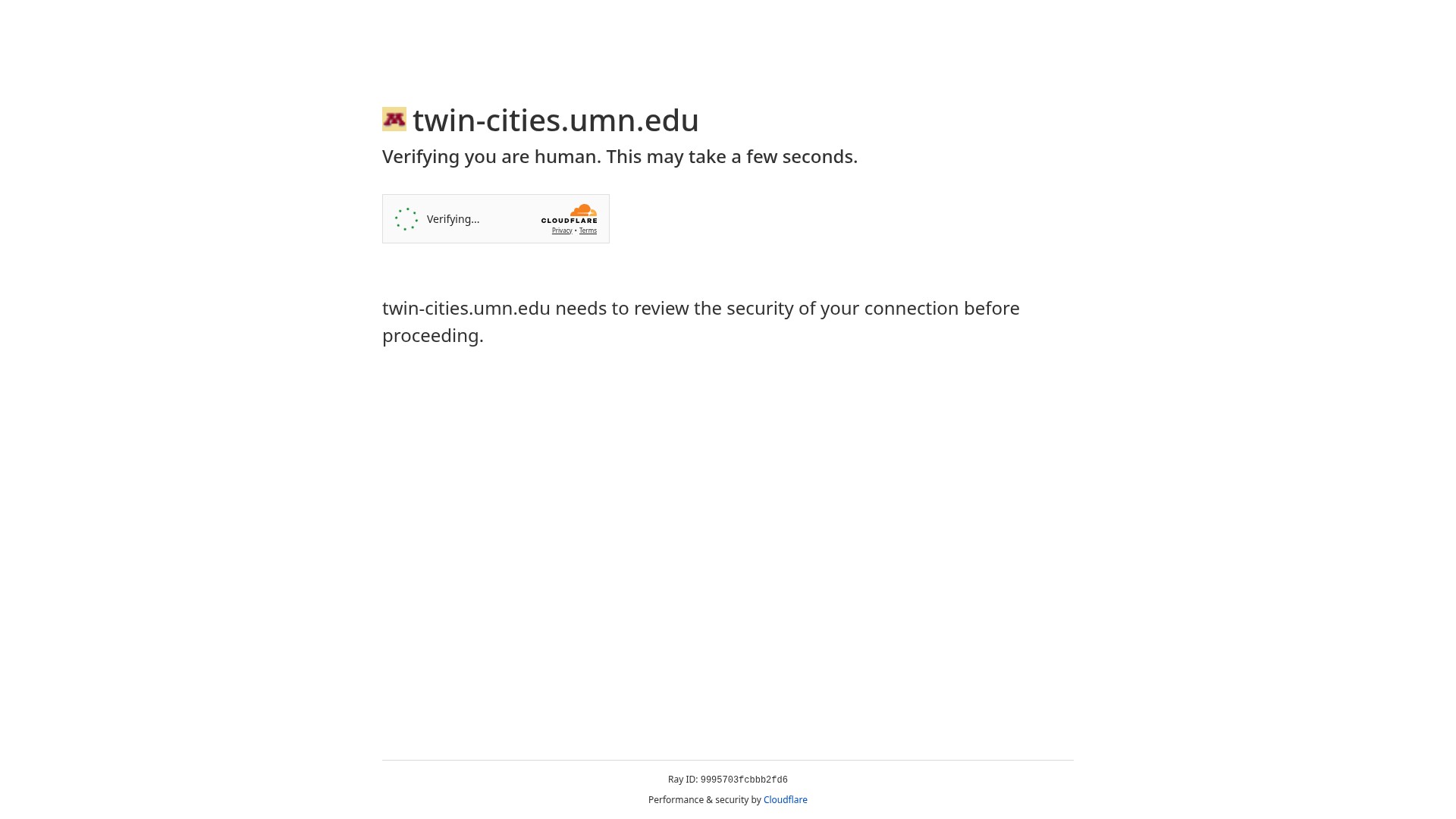 Screenshot of umn.edu