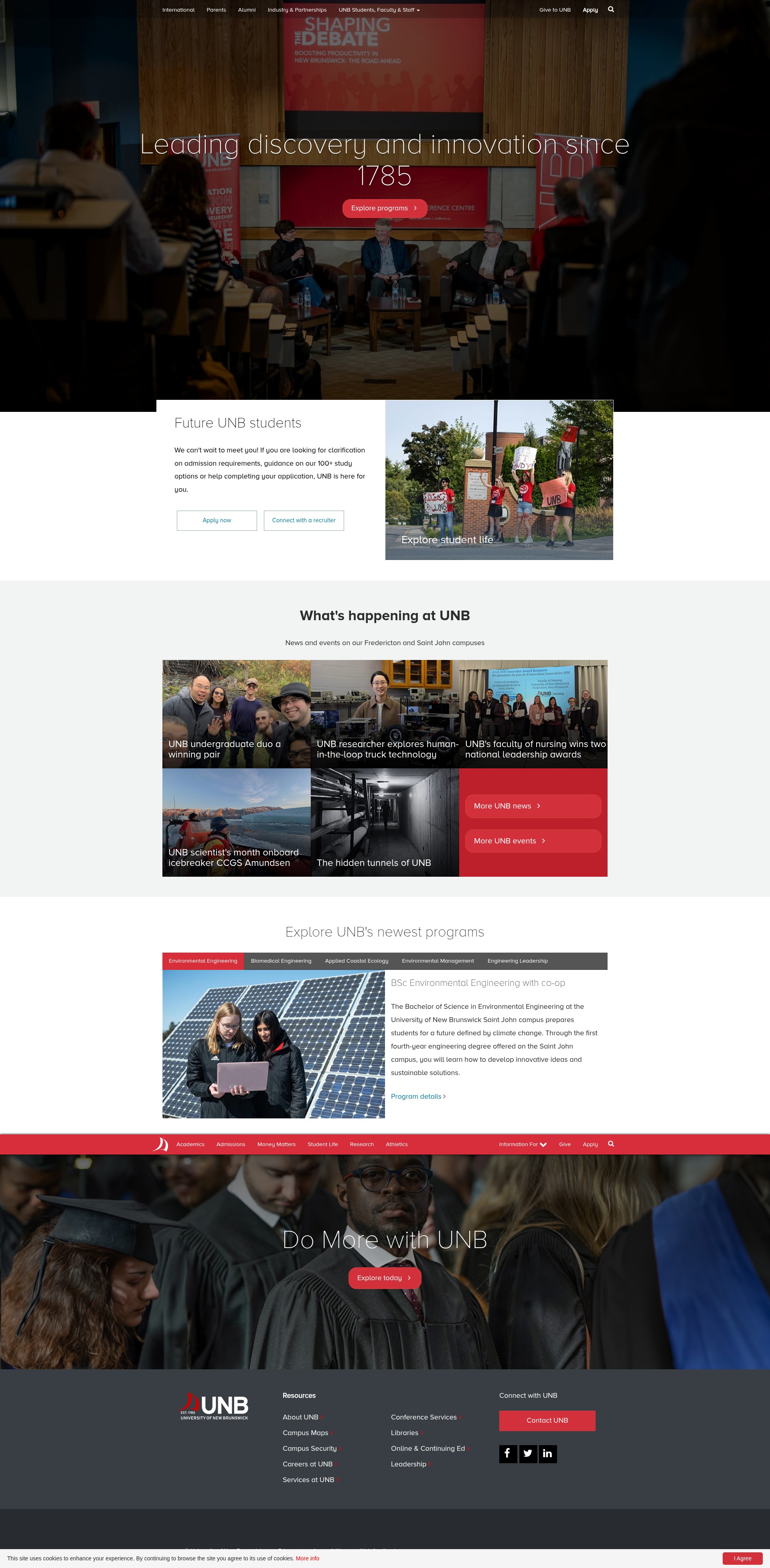 Screenshot of unb.ca