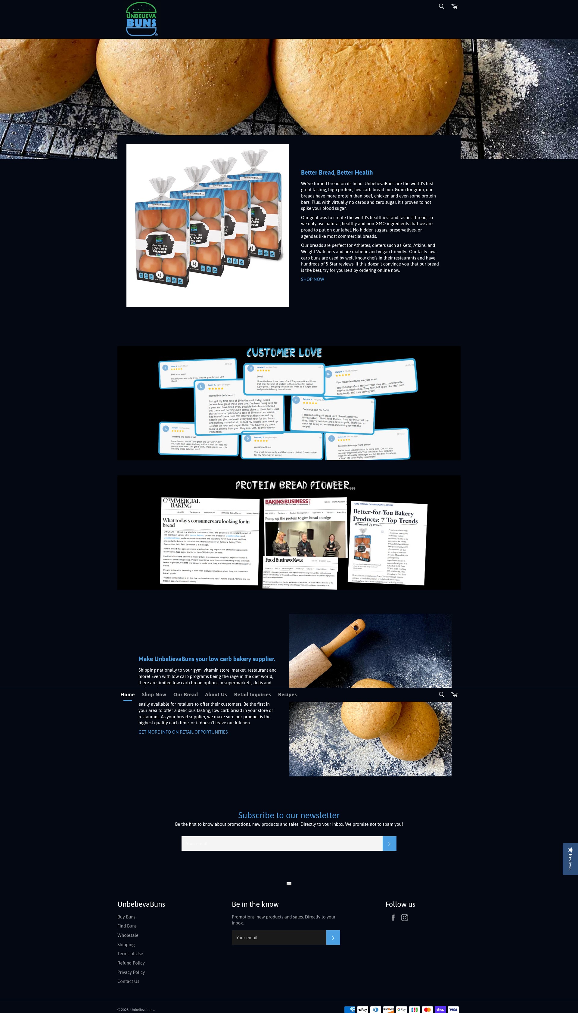 Screenshot of unbelievabuns.myshopify.com