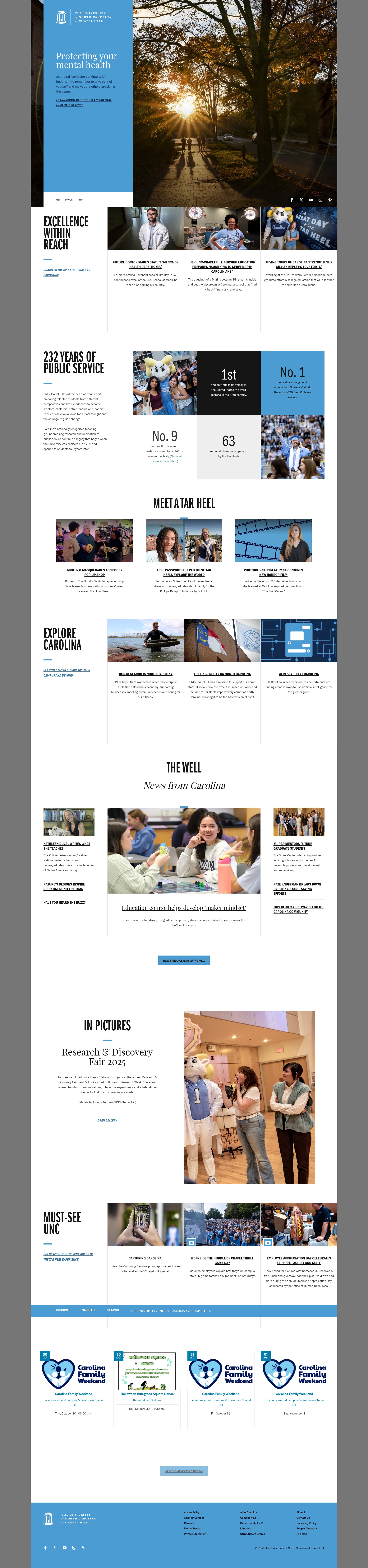 Screenshot of unc.edu