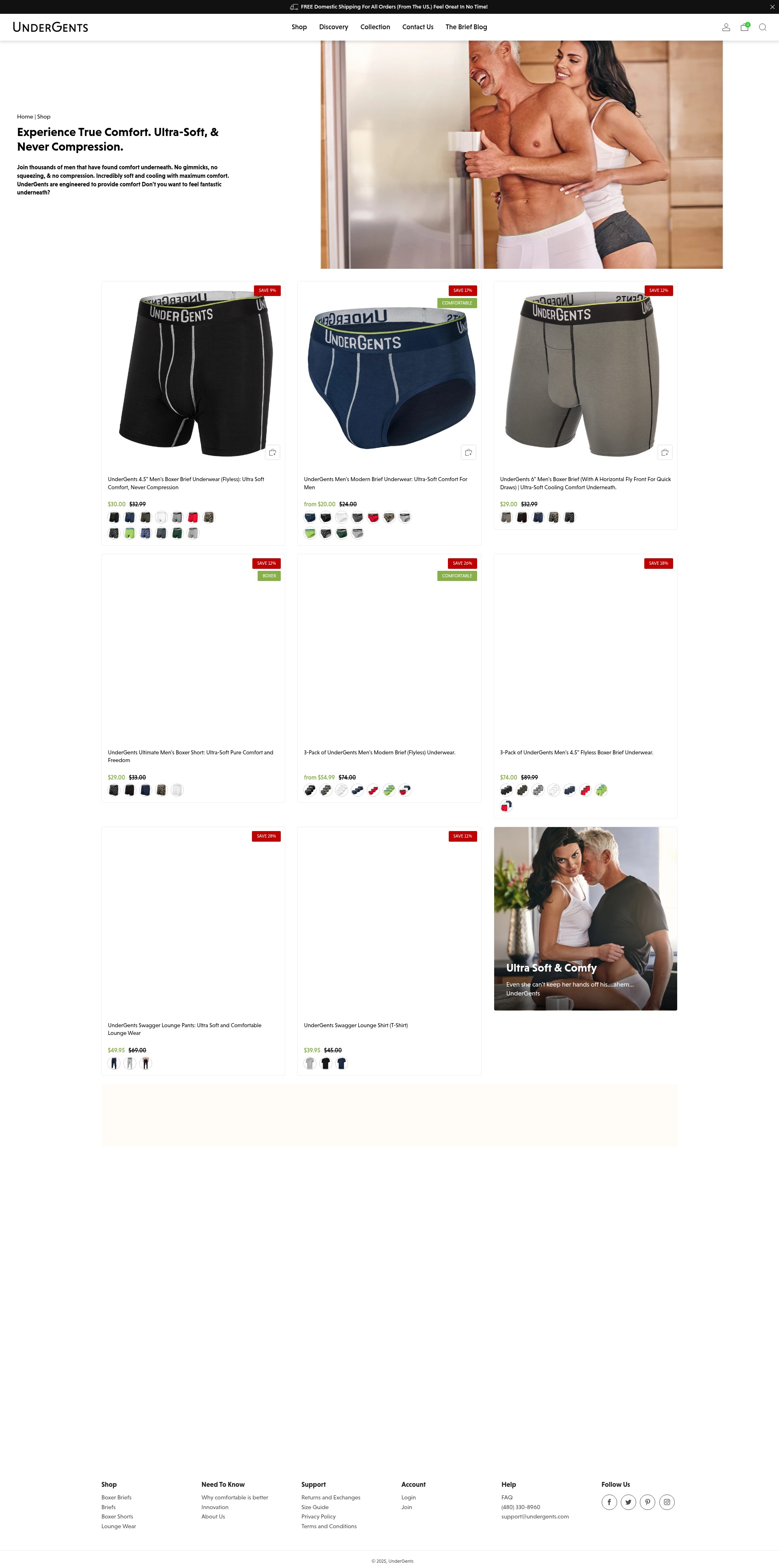 Screenshot of undergents.com