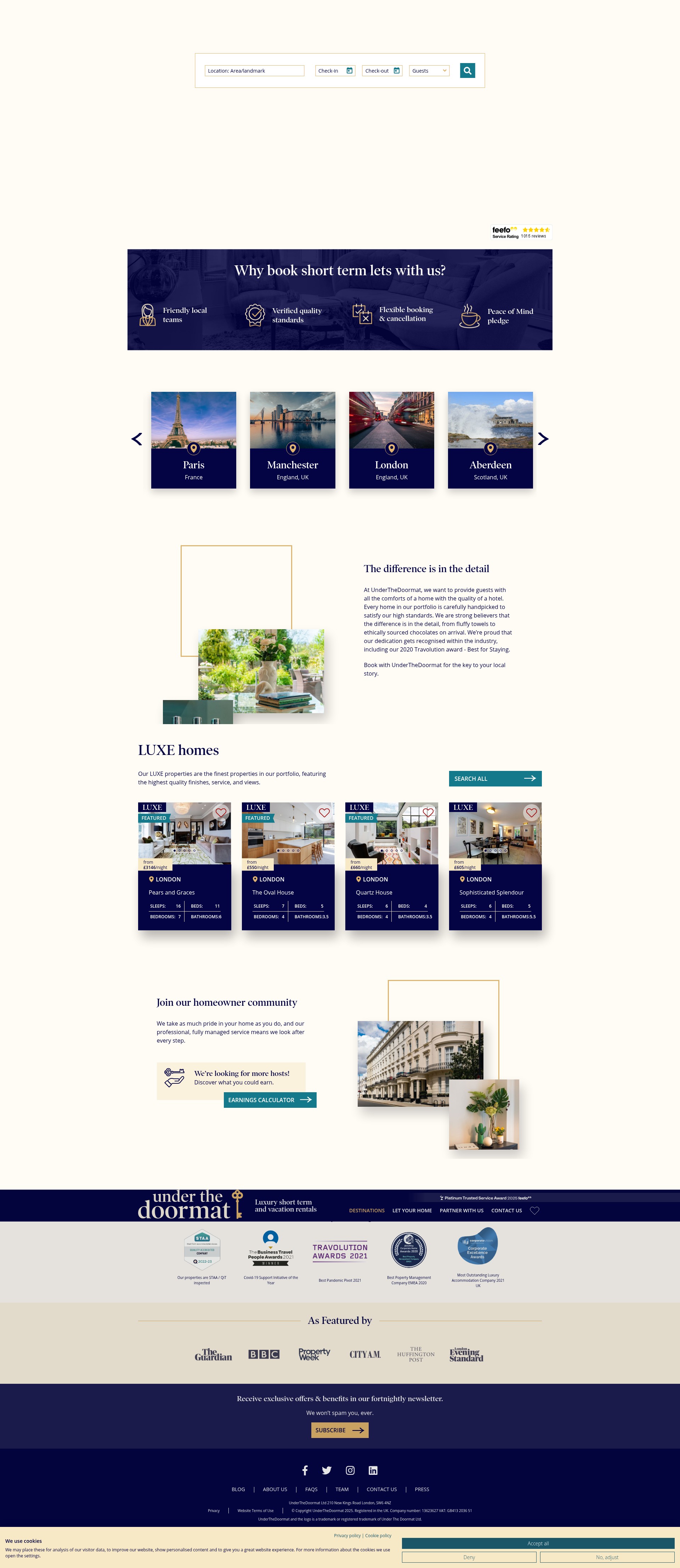 Screenshot of underthedoormat.com