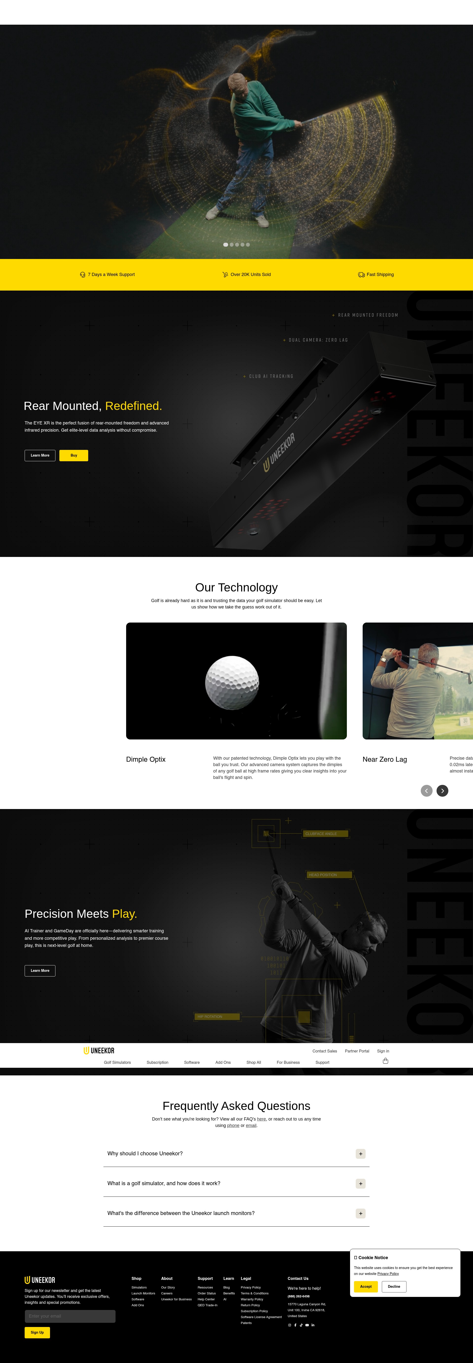 Screenshot of uneekor.com
