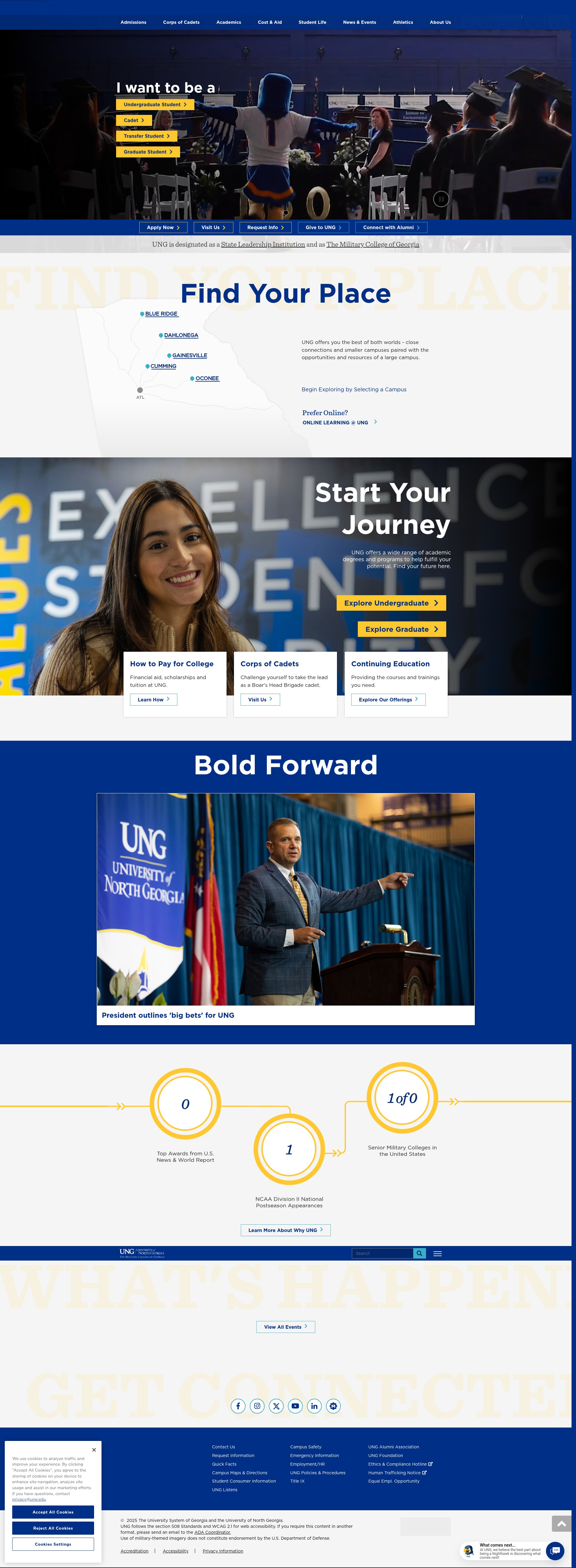 Screenshot of ung.edu