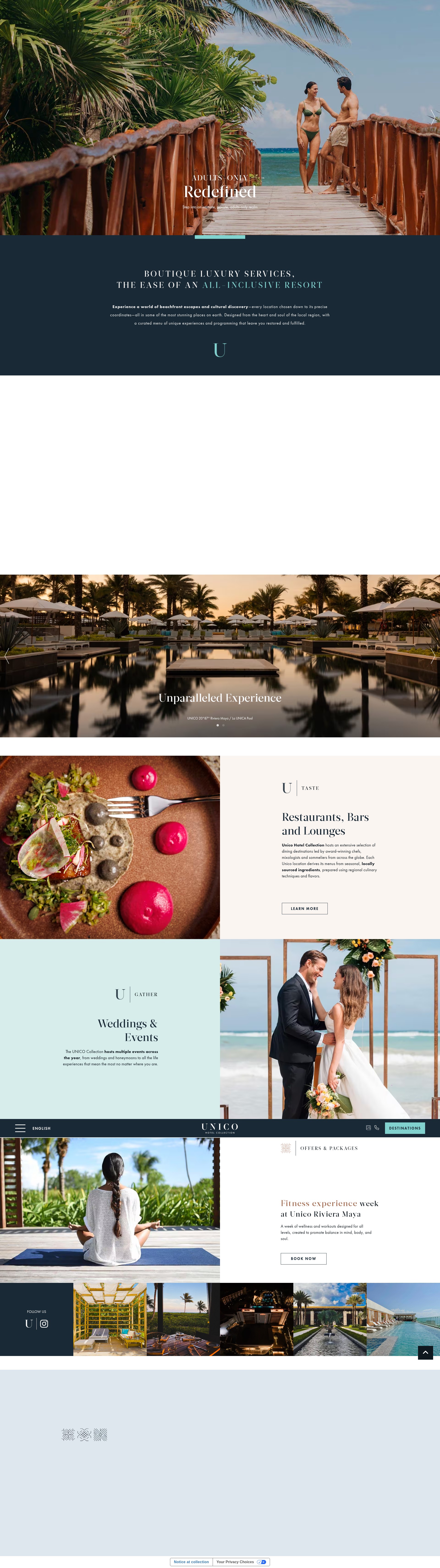 Screenshot of unicohotelcollection.com