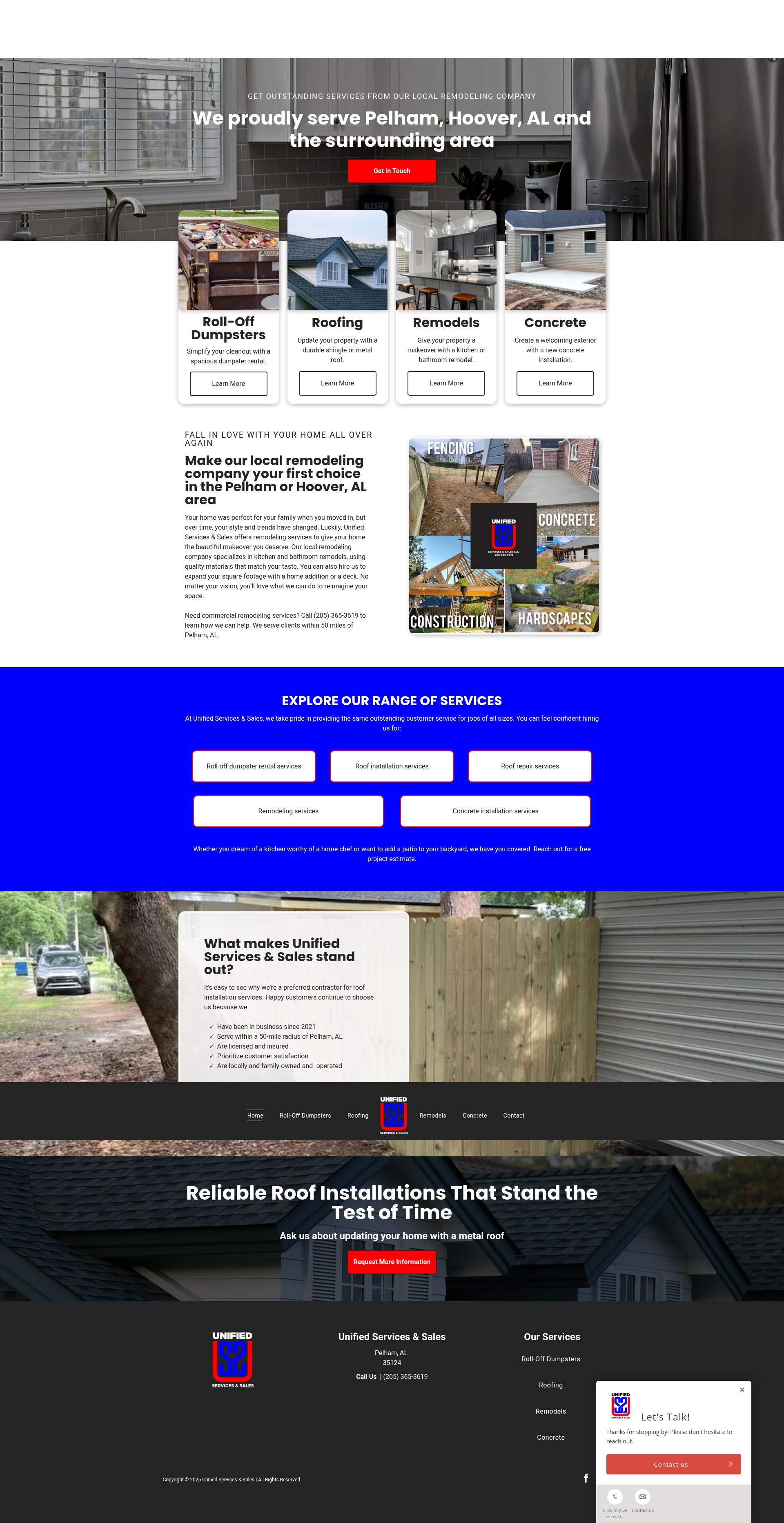 Screenshot of unifiedsands.com