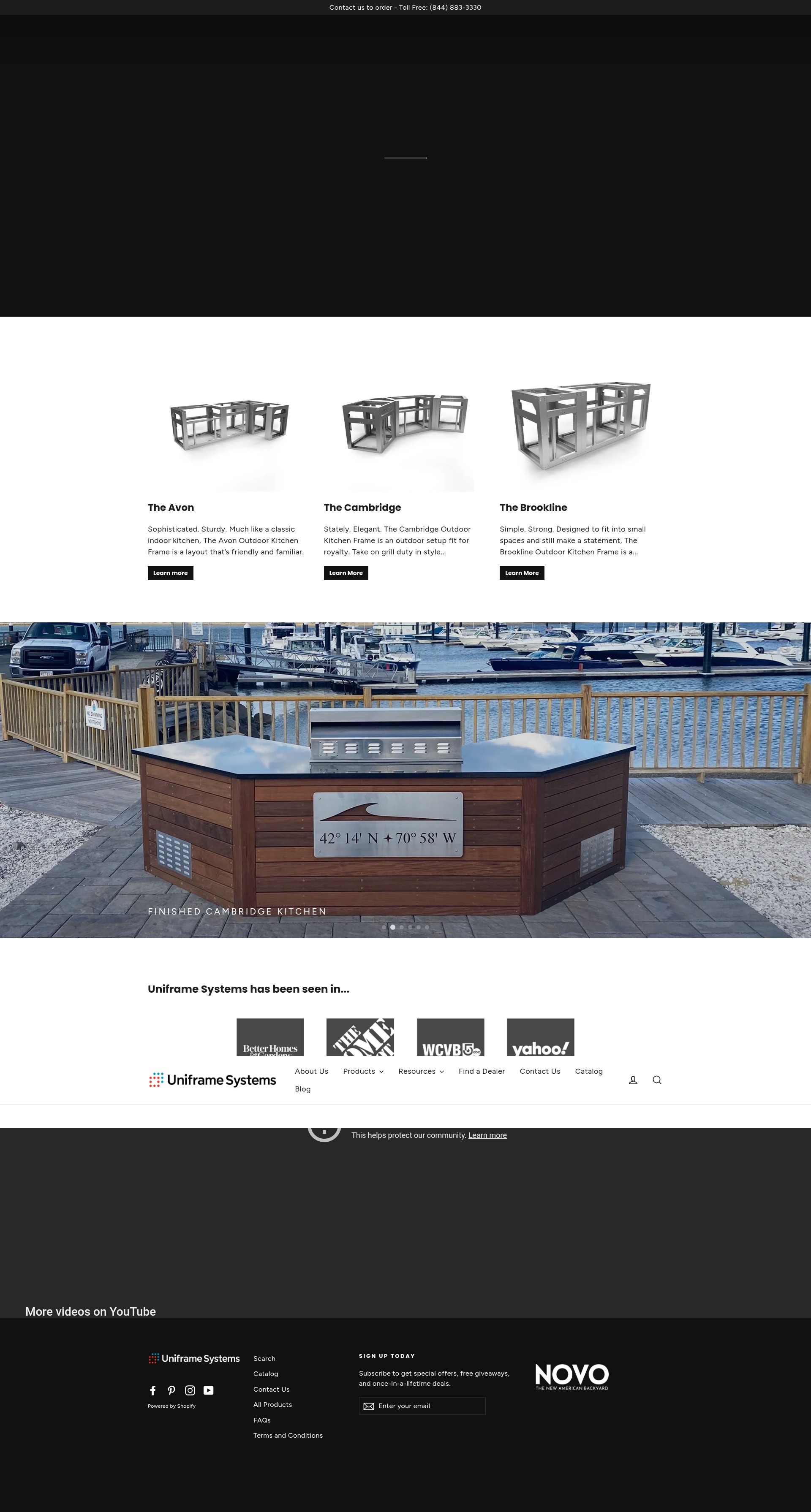 Screenshot of uniframesystems.com