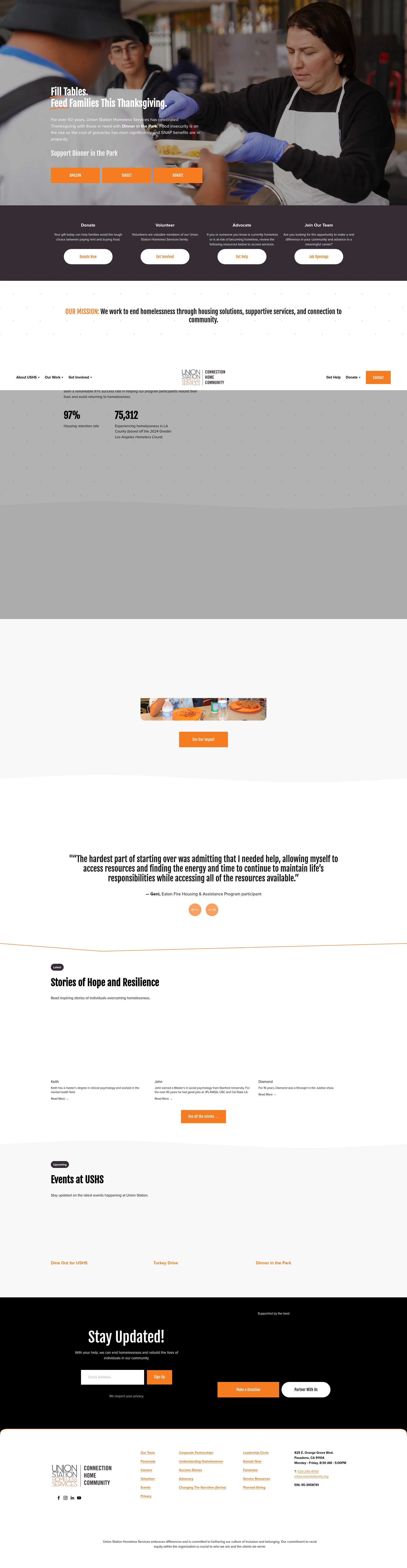 Screenshot of unionstationhs.org