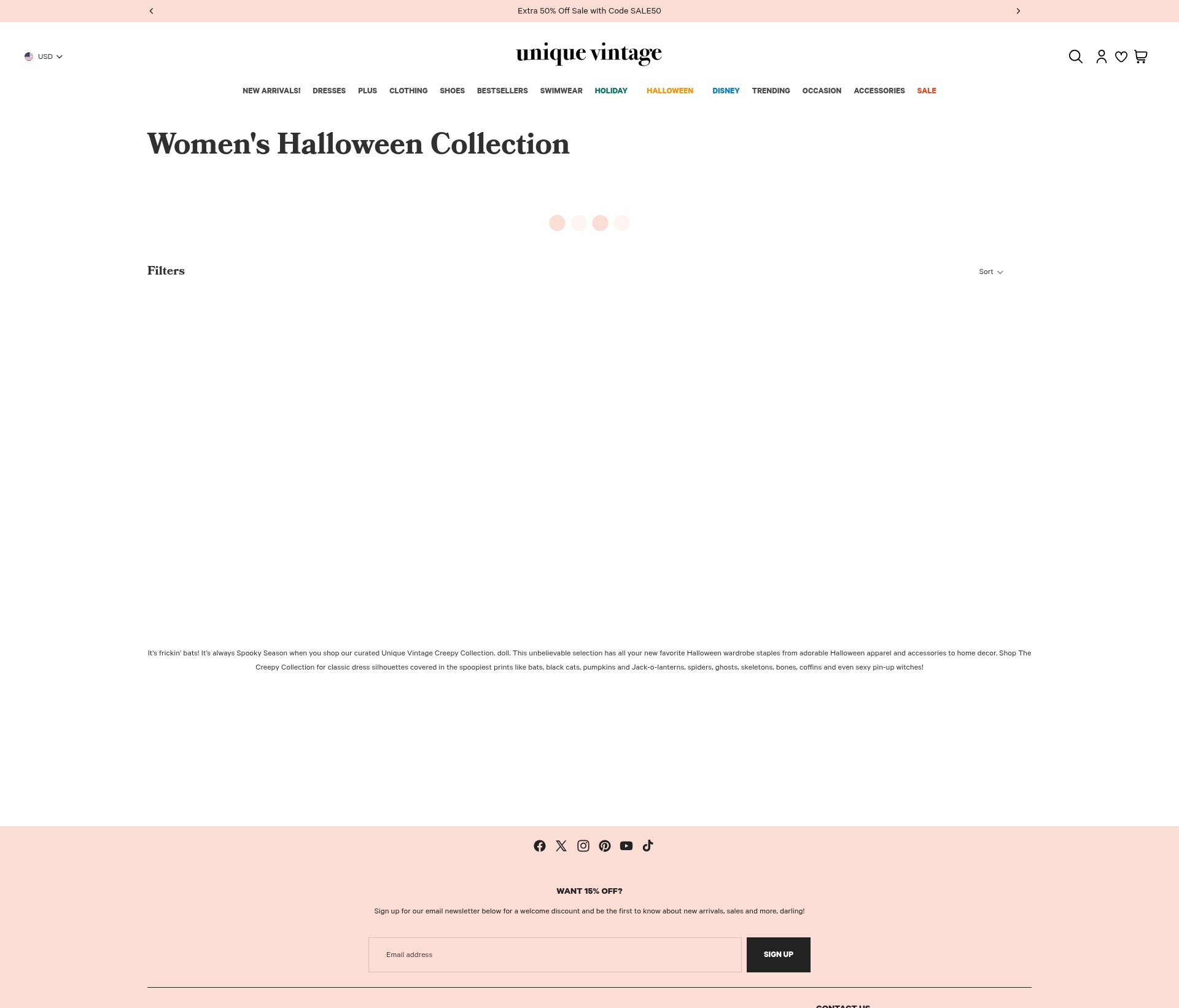 Screenshot of uniq-vint.myshopify.com