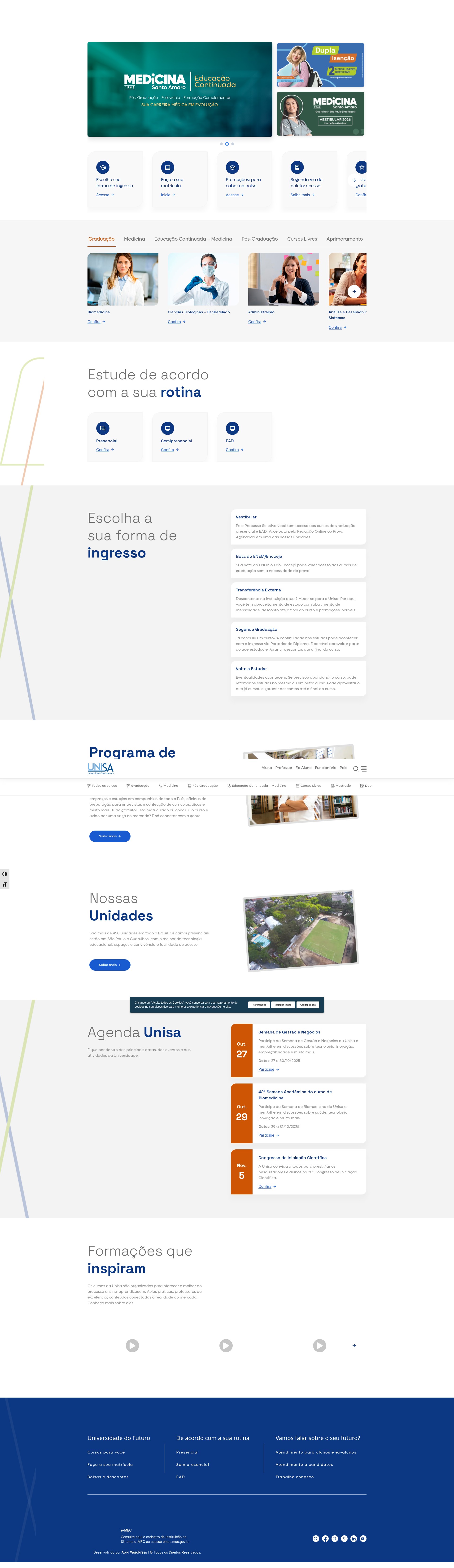 Screenshot of unisa.br
