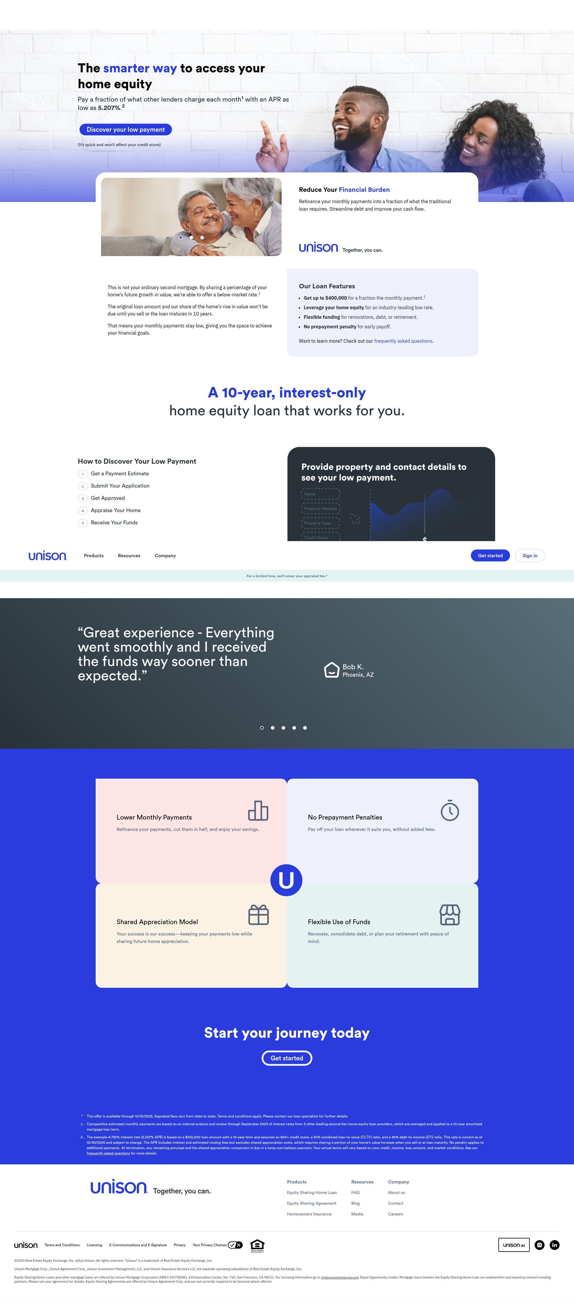 Screenshot of unison.com