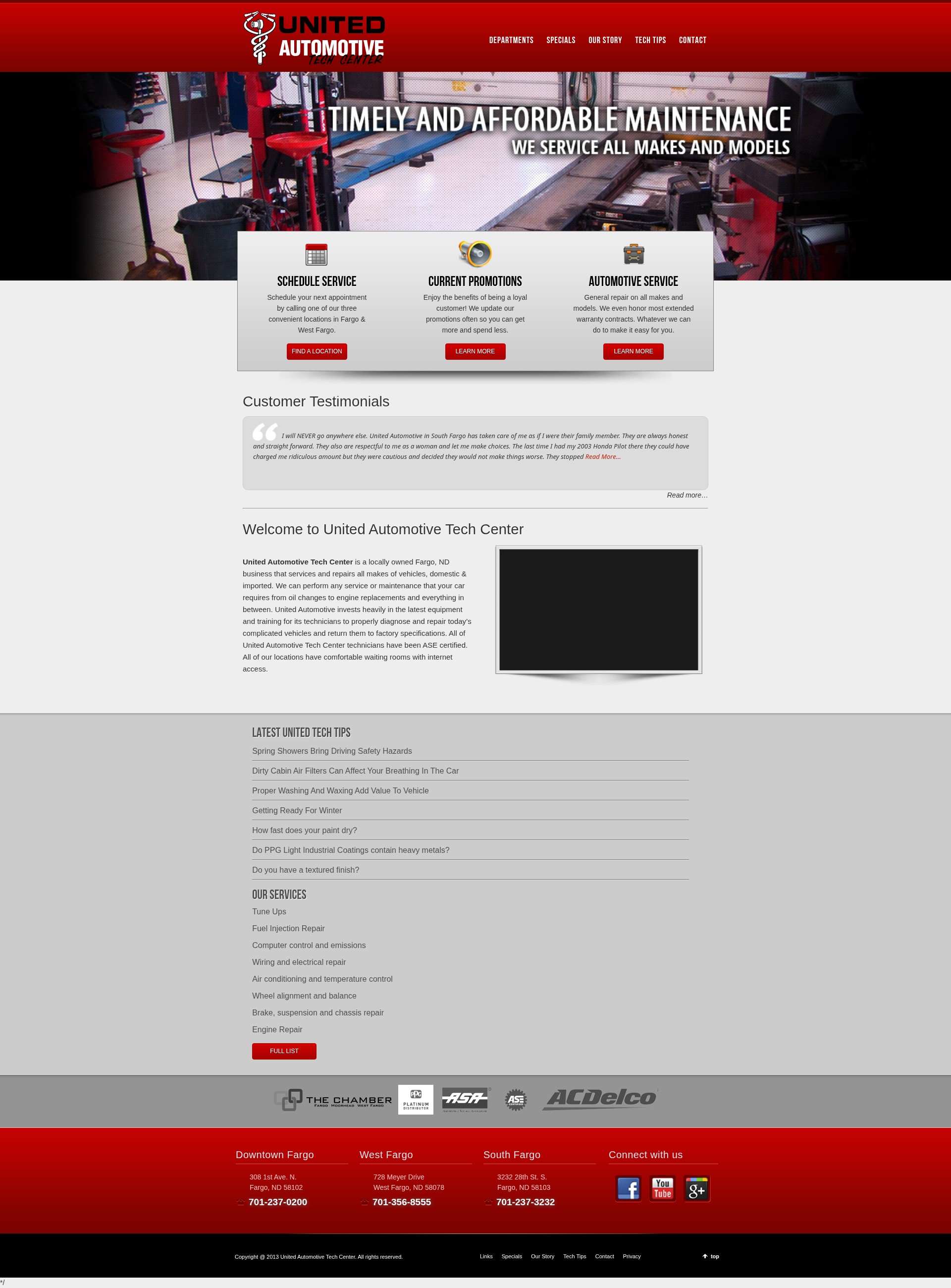 Screenshot of unitedautotech.com