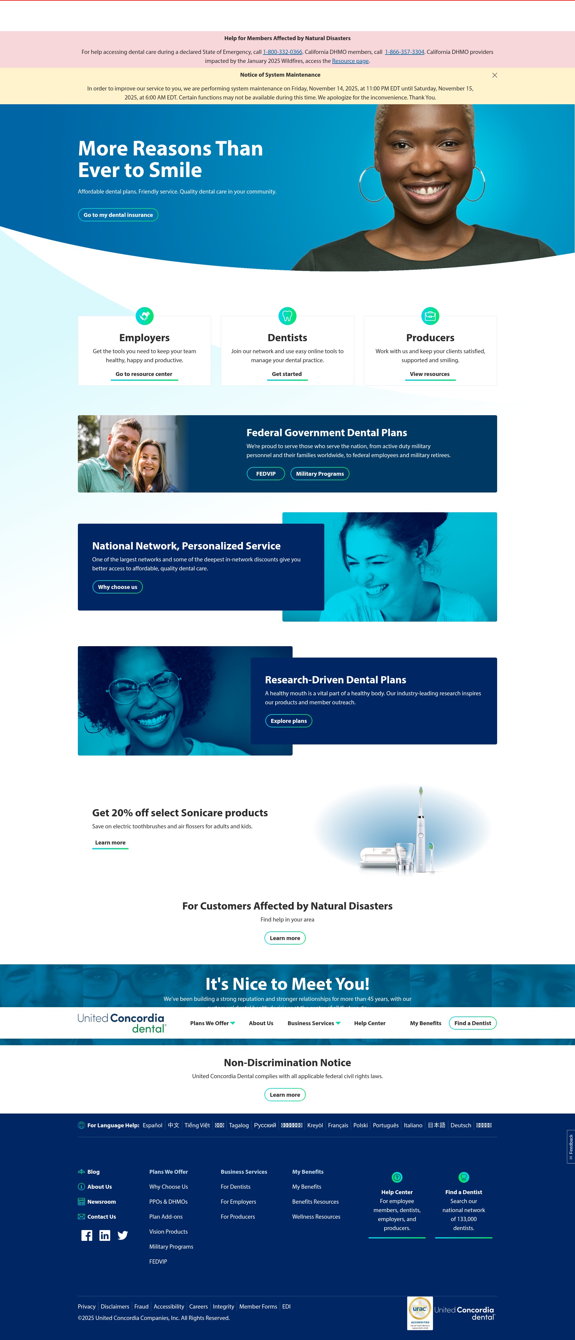 Screenshot of unitedconcordia.com