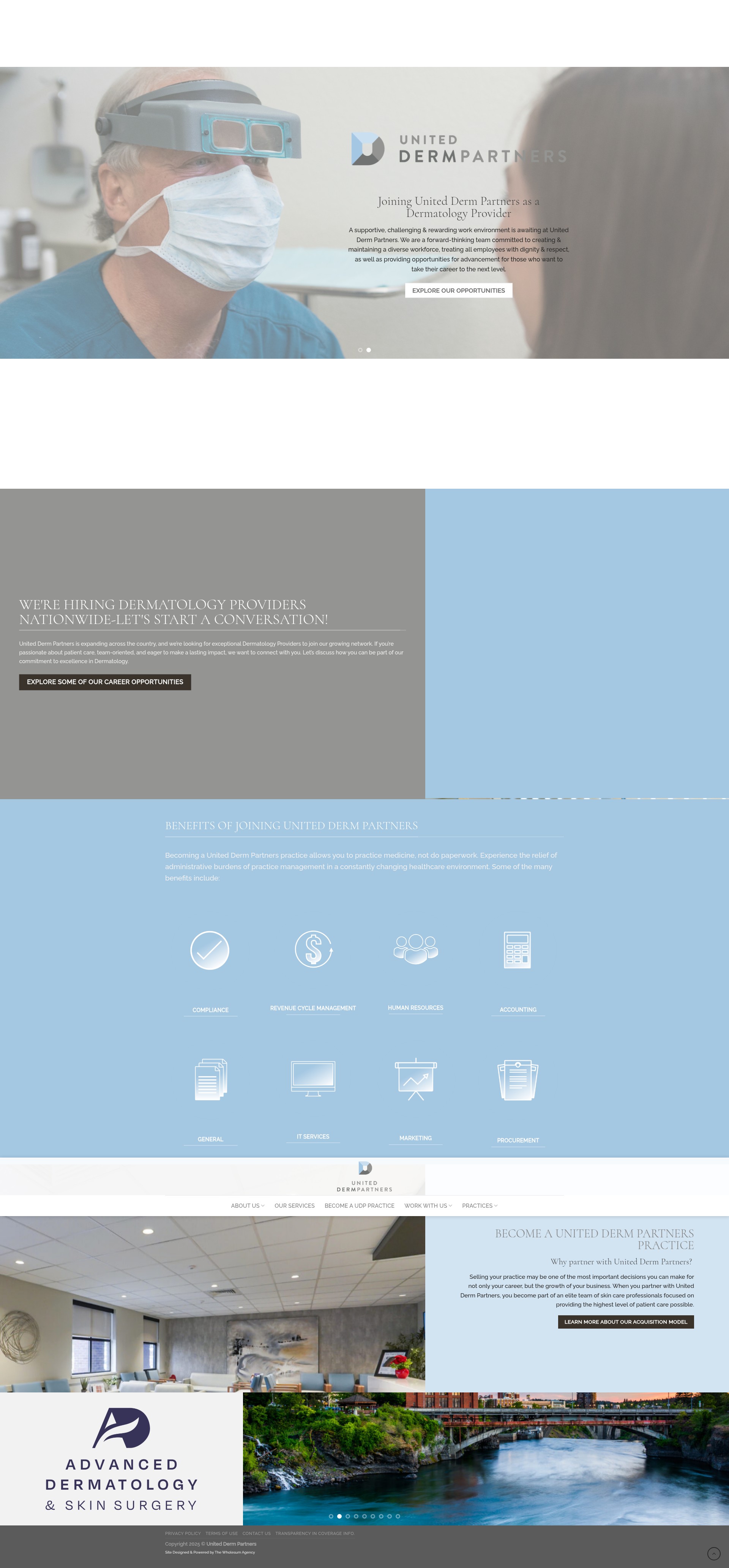 Screenshot of uniteddermpartners.com