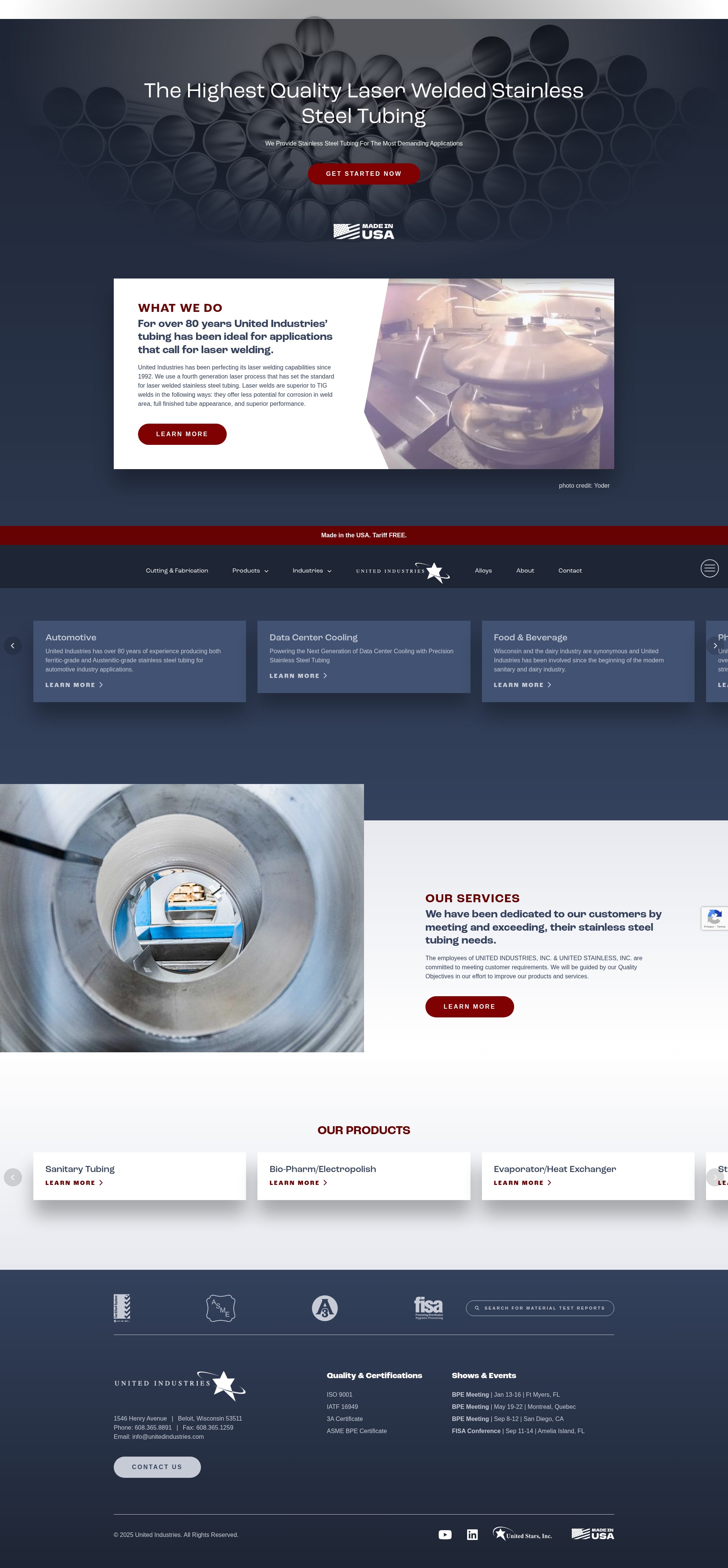 Screenshot of unitedindustries.com