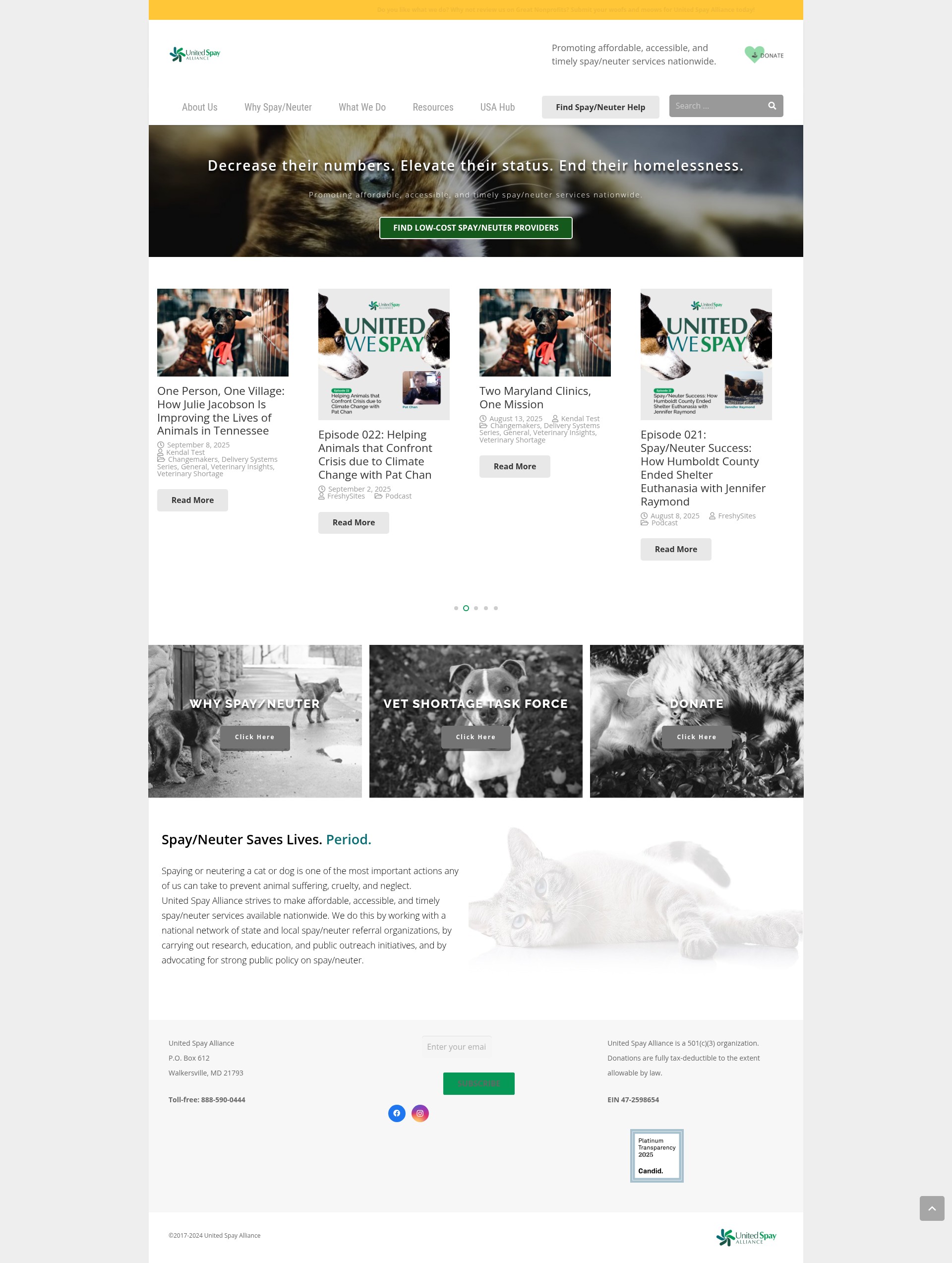 Screenshot of unitedspayalliance.org