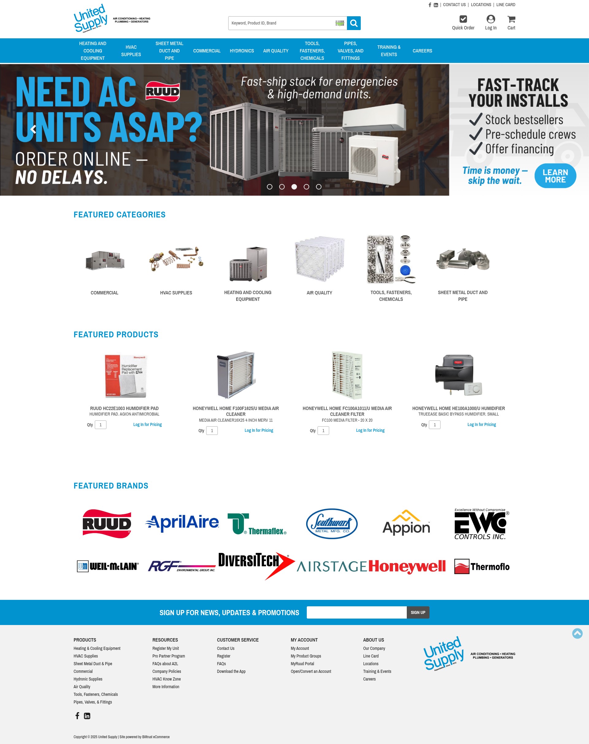 Screenshot of unitedsupplyusa.com